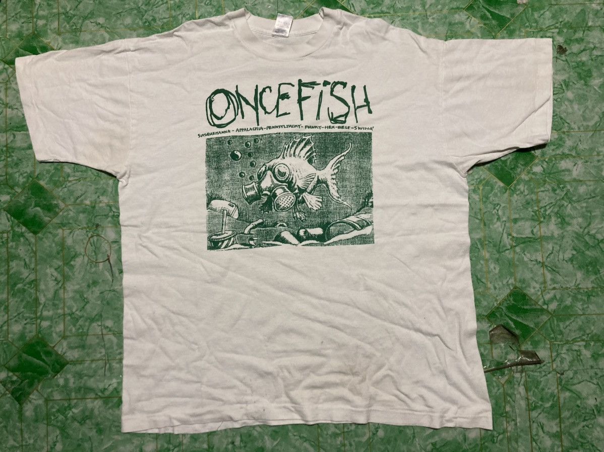 Band Tees × Vintage Vintage T-shirt Oncefish 90s band Size US XL / EU 56 / 4 - 1 Thumbnail