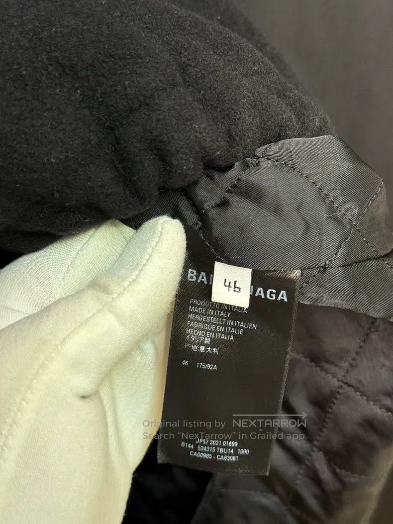 Balenciaga Balenciaga LOGO slogan thick cashmere cotton-padded jacket Size US S / EU 44-46 / 1 - 4 Thumbnail