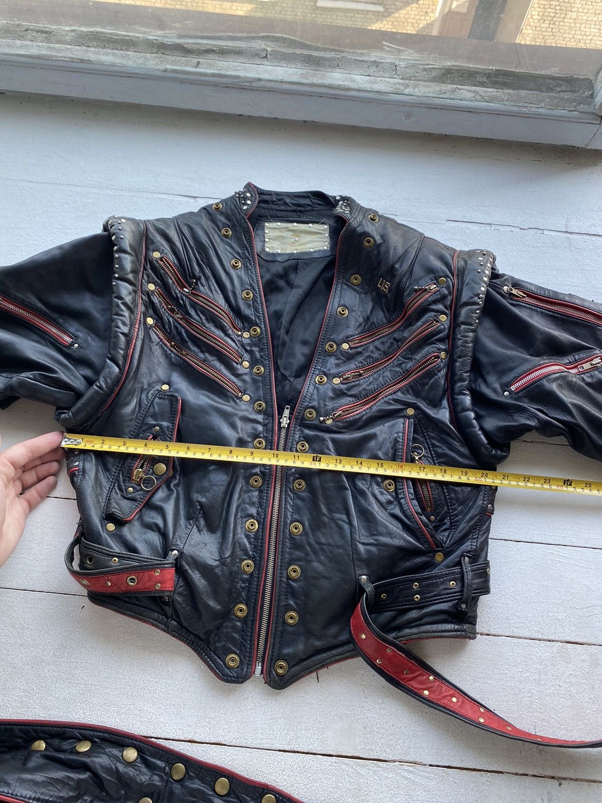 Other 🔗GOTHIC PUNK OPIUM ZIPPER BONDAGE LEATHER JACKET OWENS ISSEY Size US M / EU 48-50 / 2 - 3 Thumbnail