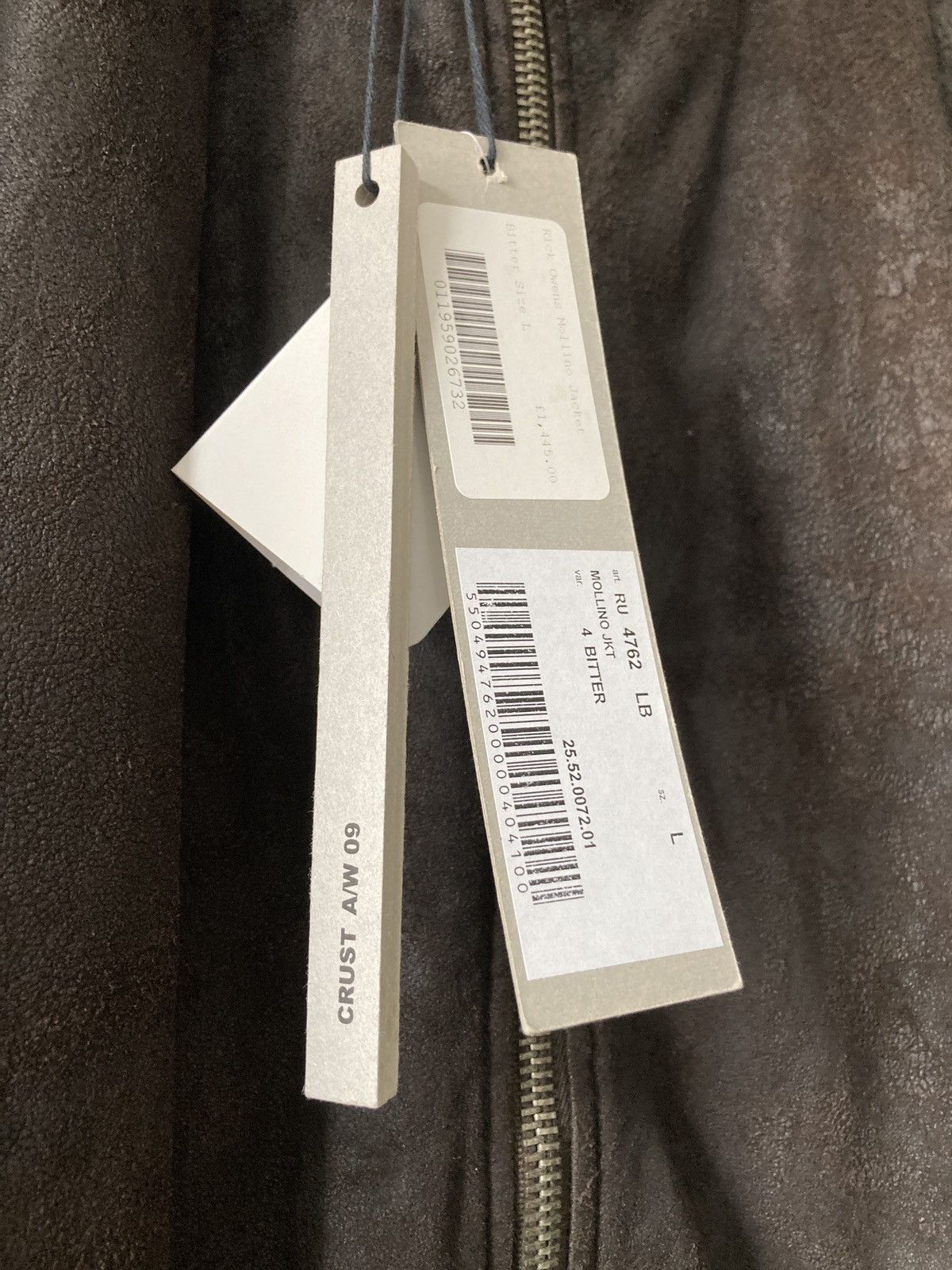 Rick Owens F/W 09 “CRUST” Bitter Blistered Lamb Mollino Leather Jacket Size US L / EU 52-54 / 3 - 9 Thumbnail