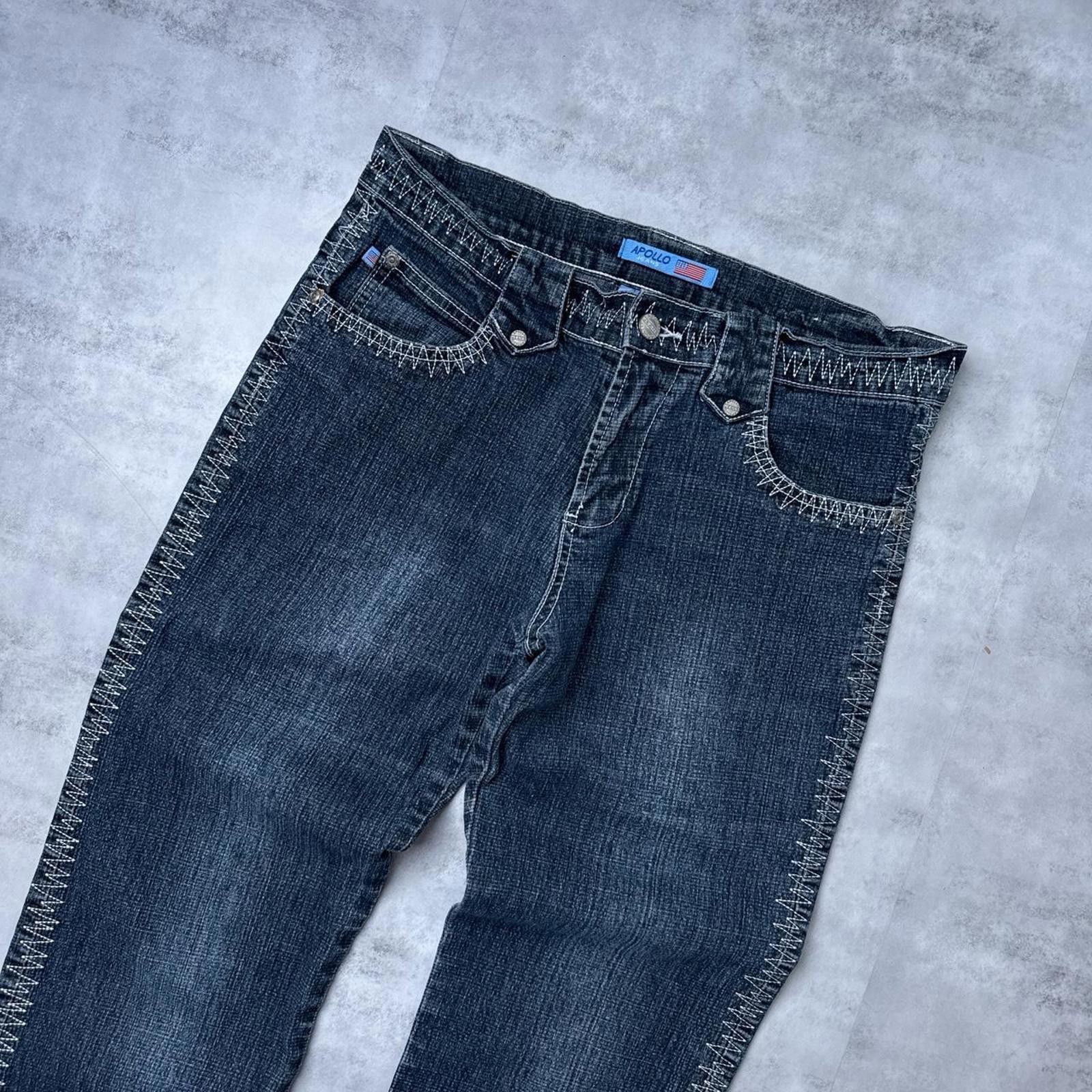 Other Y2K Apollo 00s embroidered denim jeans Size 32" / US 10 / IT 46 - 3 Thumbnail
