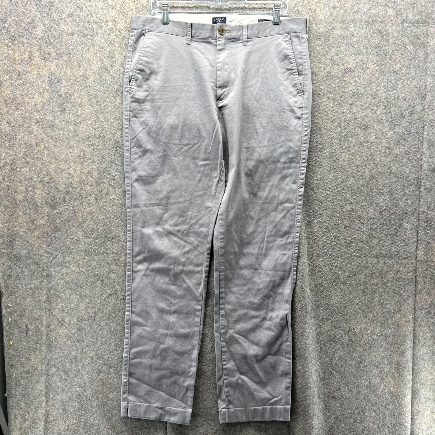 J.Crew J.CREW Pants Men 34x32 Gray Chino Flat Front Straight Fit Casual Business Formal Size US 34 / EU 50 - 2 Thumbnail