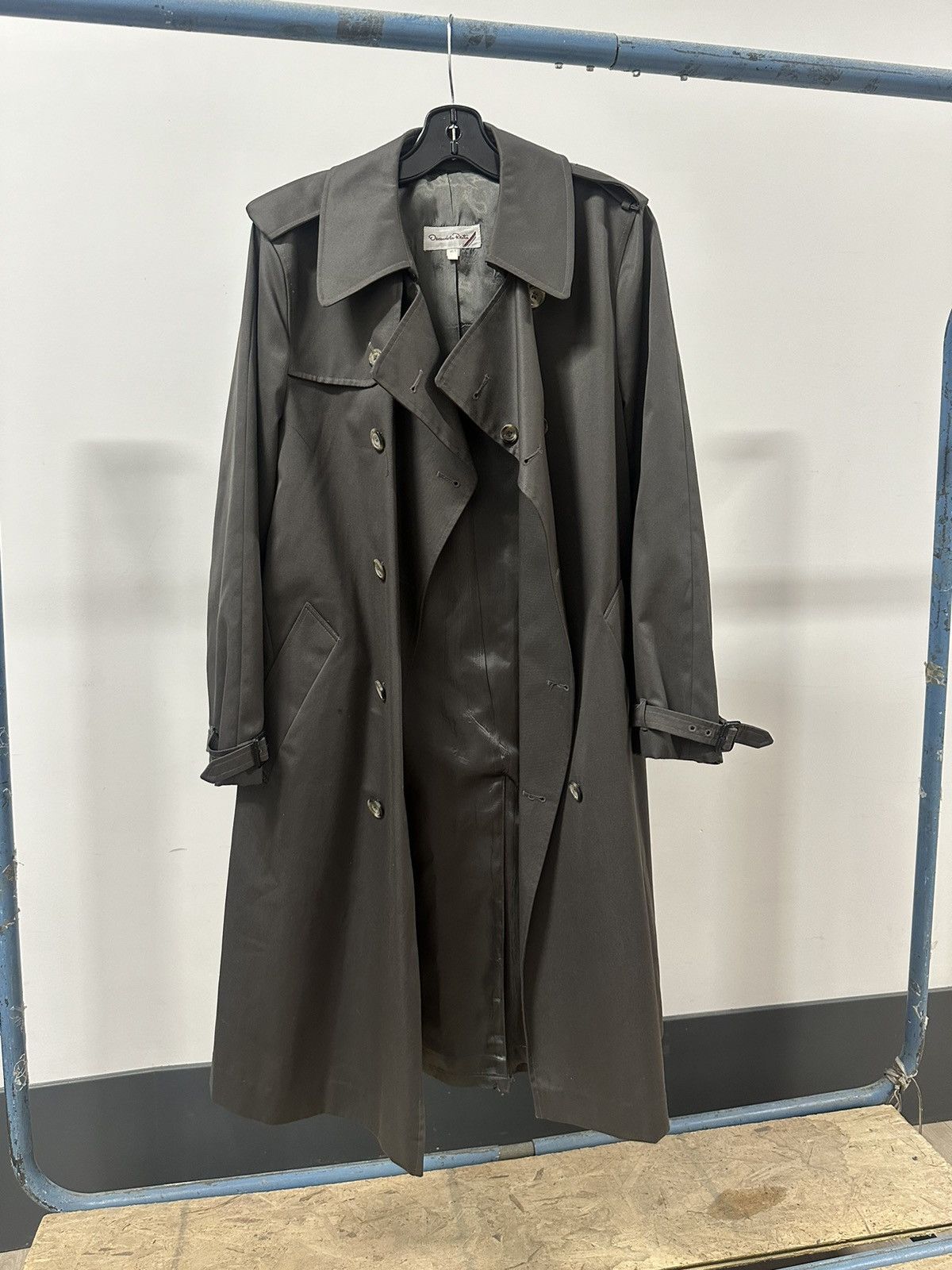 Oscar De La Renta Vintage Oscar De La Renta Grey Trench Coat Jacket Designer Size US M / EU 48-50 / 2 - 1 Thumbnail