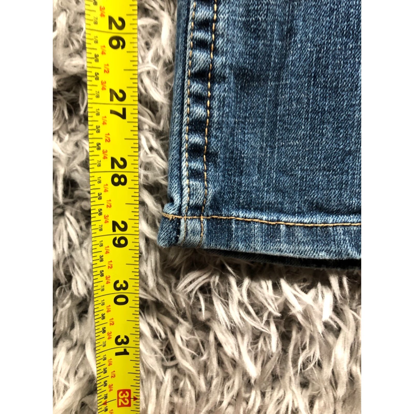 Vintage Aéropostale Kailey Skinny Flare Jeans Size 9 Juniors Low Rise Blue Denim Women Jeans 5-Pocket Design Belt Loops Zip Button Zipper Size 30" / US 8 / IT 44 - 3 Thumbnail