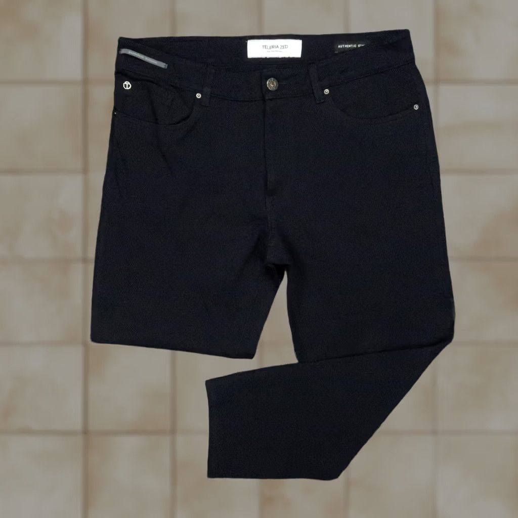 Vintage Teleria Zed Pants Mens 35x26 Blue COBRA 17 A Indigozed Stretch 5 Pocket Italy Size US 35 - 1 Thumbnail