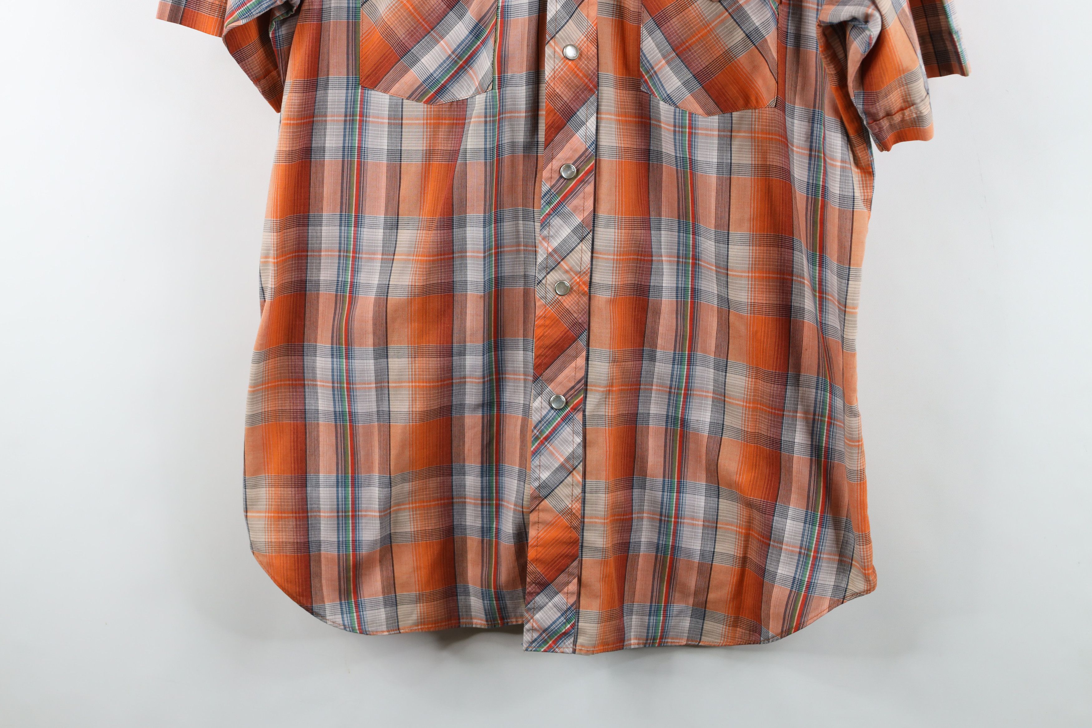 Vintage Vintage 70s Streetwear Rodeo Cowboy Button Shirt Plaid Size US L / EU 52-54 / 3 - 3 Thumbnail