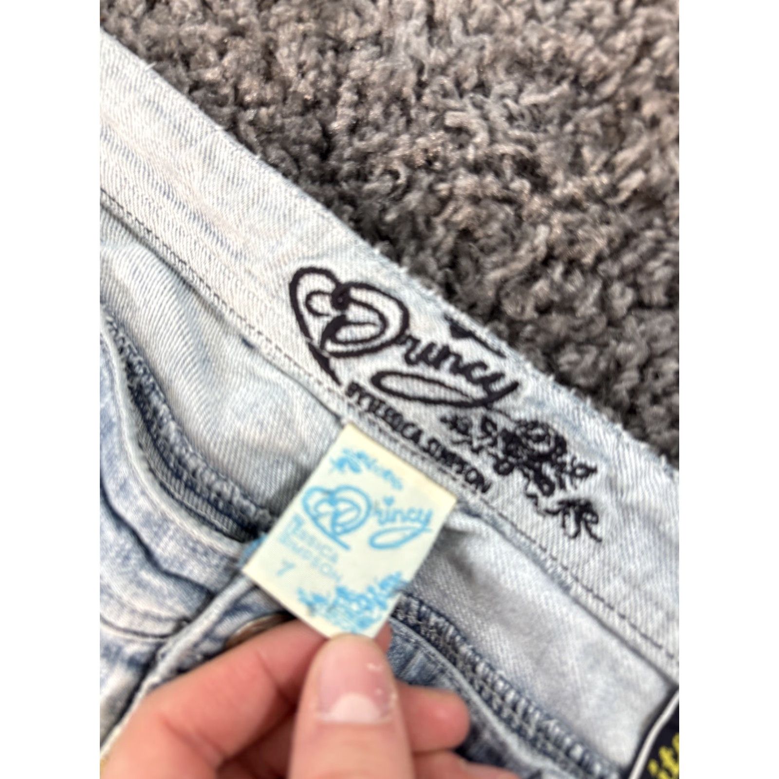 Jessica Simpson VINTAGE Jessica Simpson Jeans Women 30x31 Jeans Distressed 90s Low Rise Straight Blue Womens Regular 90s Size 30" / US 8 / IT 44 - 6 Thumbnail
