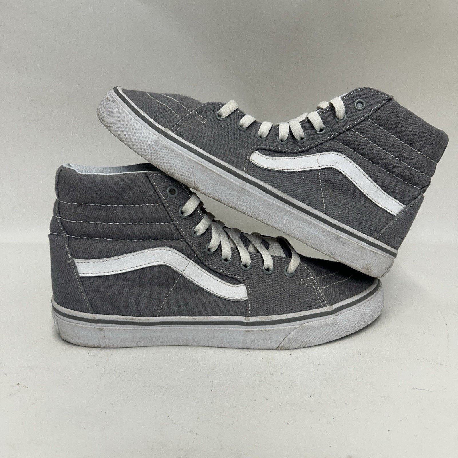 Vans Vans Sk8-Hi Old School High-Top Canvas “Grey White” Size US 10 / EU 43 - 1 Thumbnail