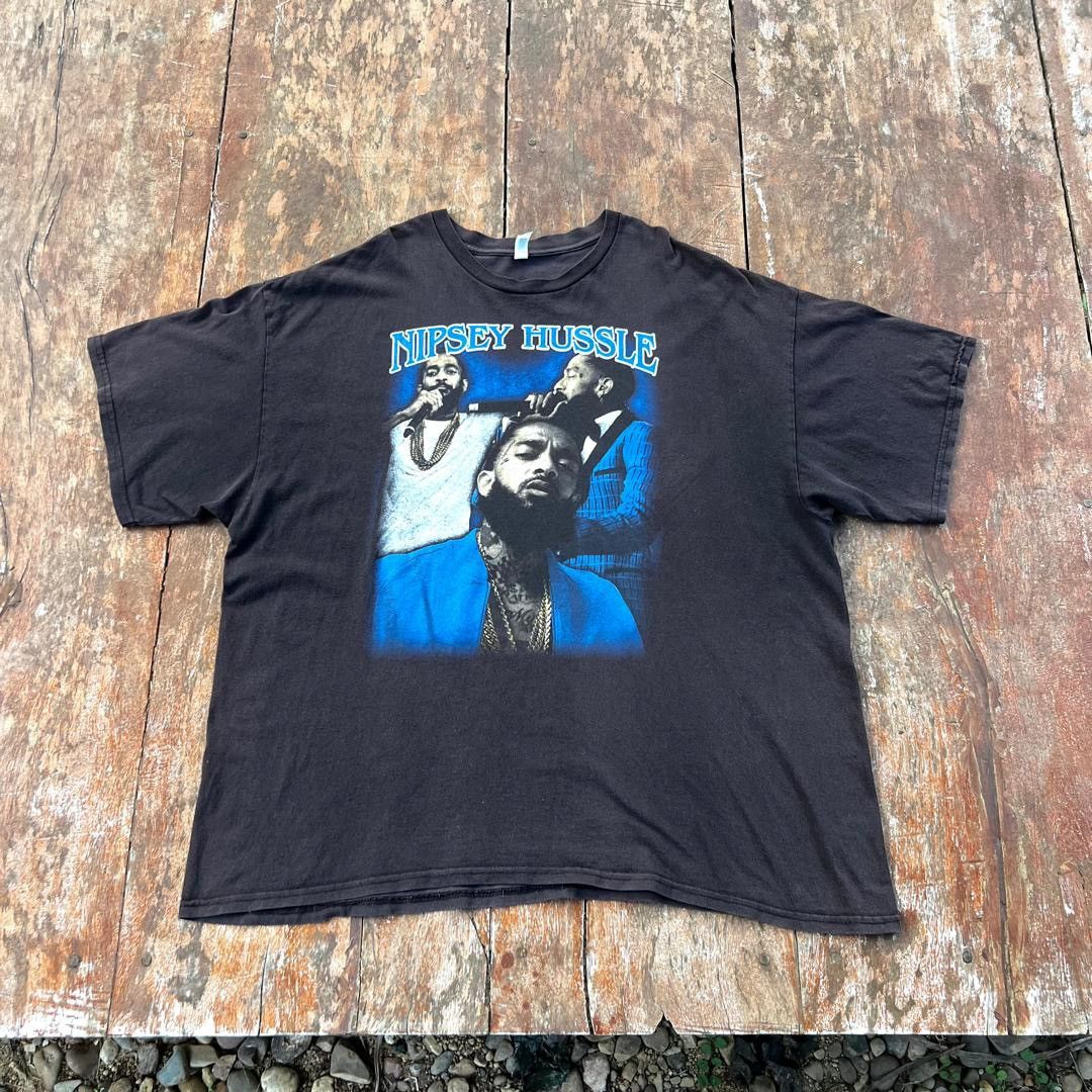 Band Tees Vintage Thrashed Faded Nipsey Hussle Rappers T Shirt Size US XXL / EU 58 / 5 - 2 Thumbnail