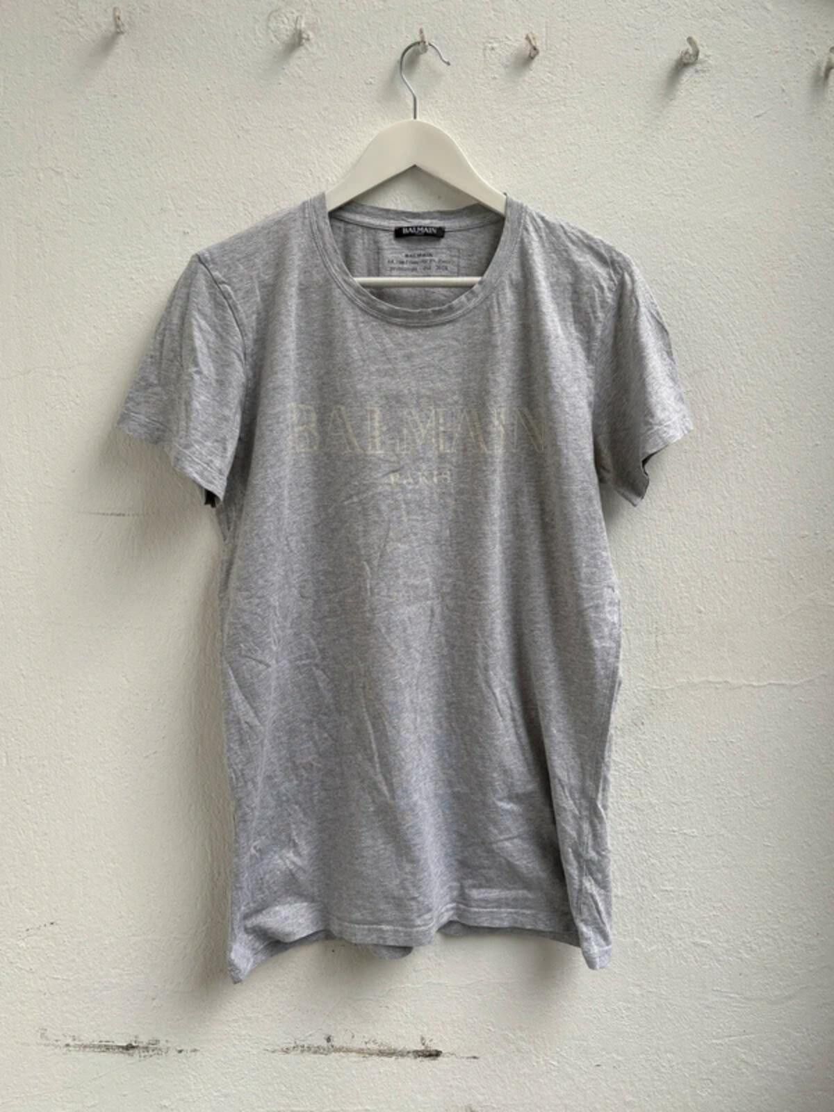 Balmain Balmain FW2018 Logo Shirt Grey Size L Size US L / EU 52-54 / 3 - 1 Thumbnail