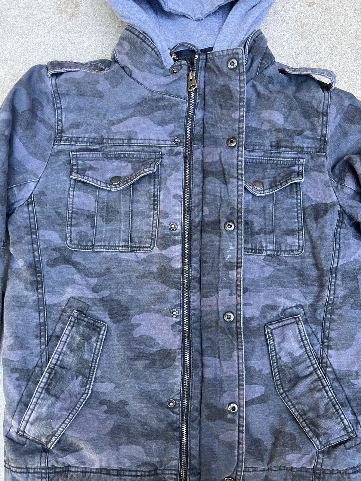 Levi's Levis Y2K Hoodie Liner / Gray Camo Jacket Size US S / EU 44-46 / 1 - 4 Thumbnail