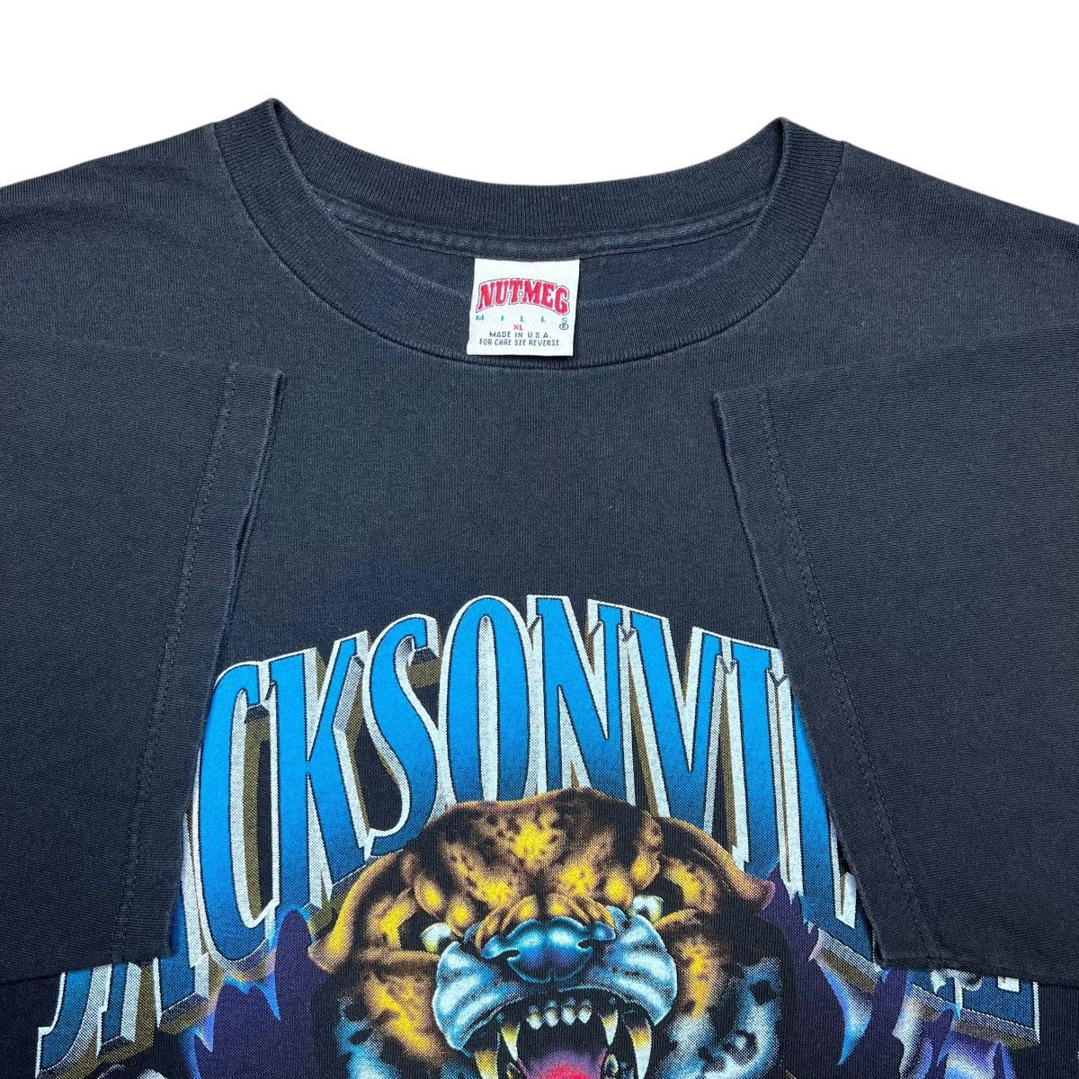 Nutmeg 1993 NFL Jacksonville Jaguares Nutmeg Mills Double Sided Tee Size US XL / EU 56 / 4 - 3 Thumbnail