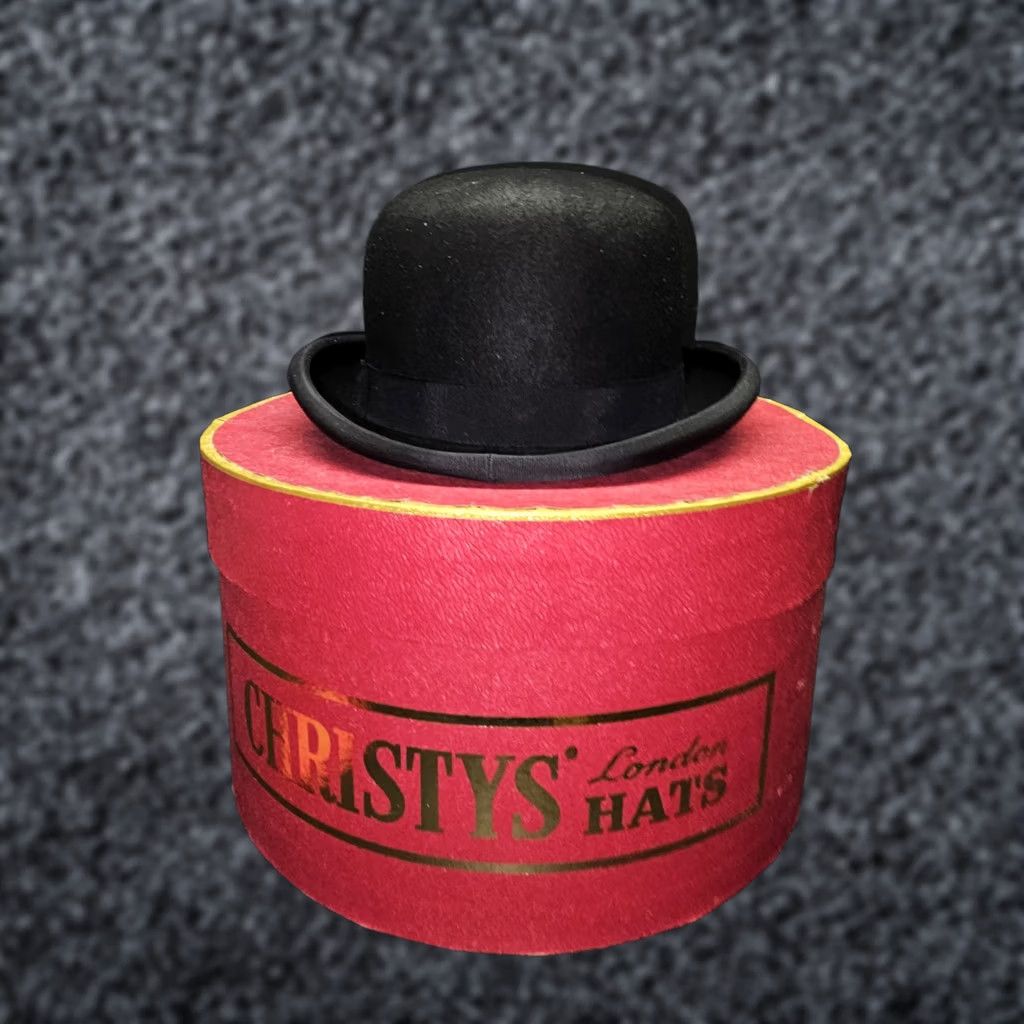 Vintage VINTAGE Christys of London Black Bowler Hat Fine Fur Handmade Men's Size 55 Size ONE SIZE - 1 Thumbnail