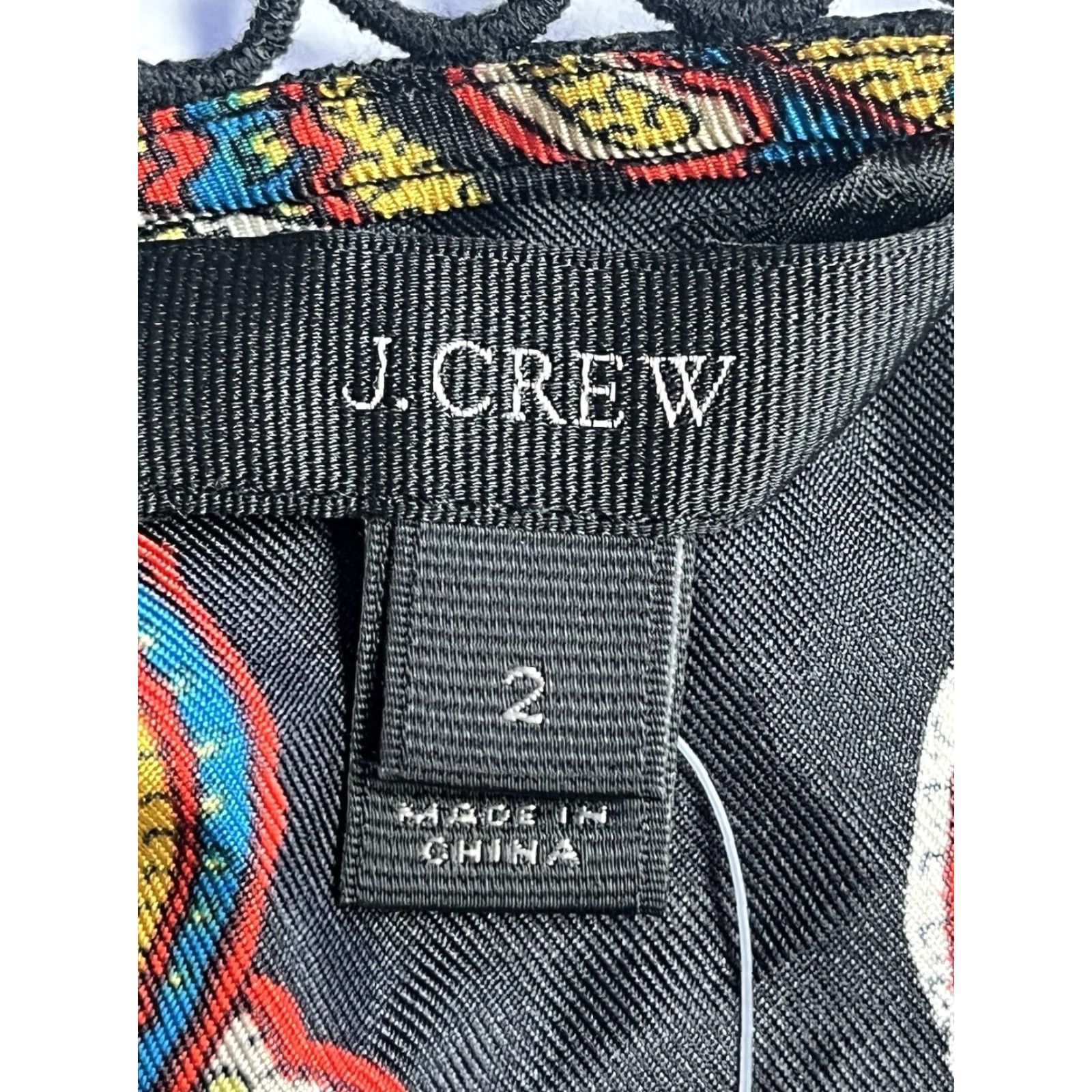 J.Crew J.Crew Blouse Long Sleeve 100% Silk Paisley Multi Women Size 2 Size XS / US 0-2 / IT 36-38 - 6 Thumbnail