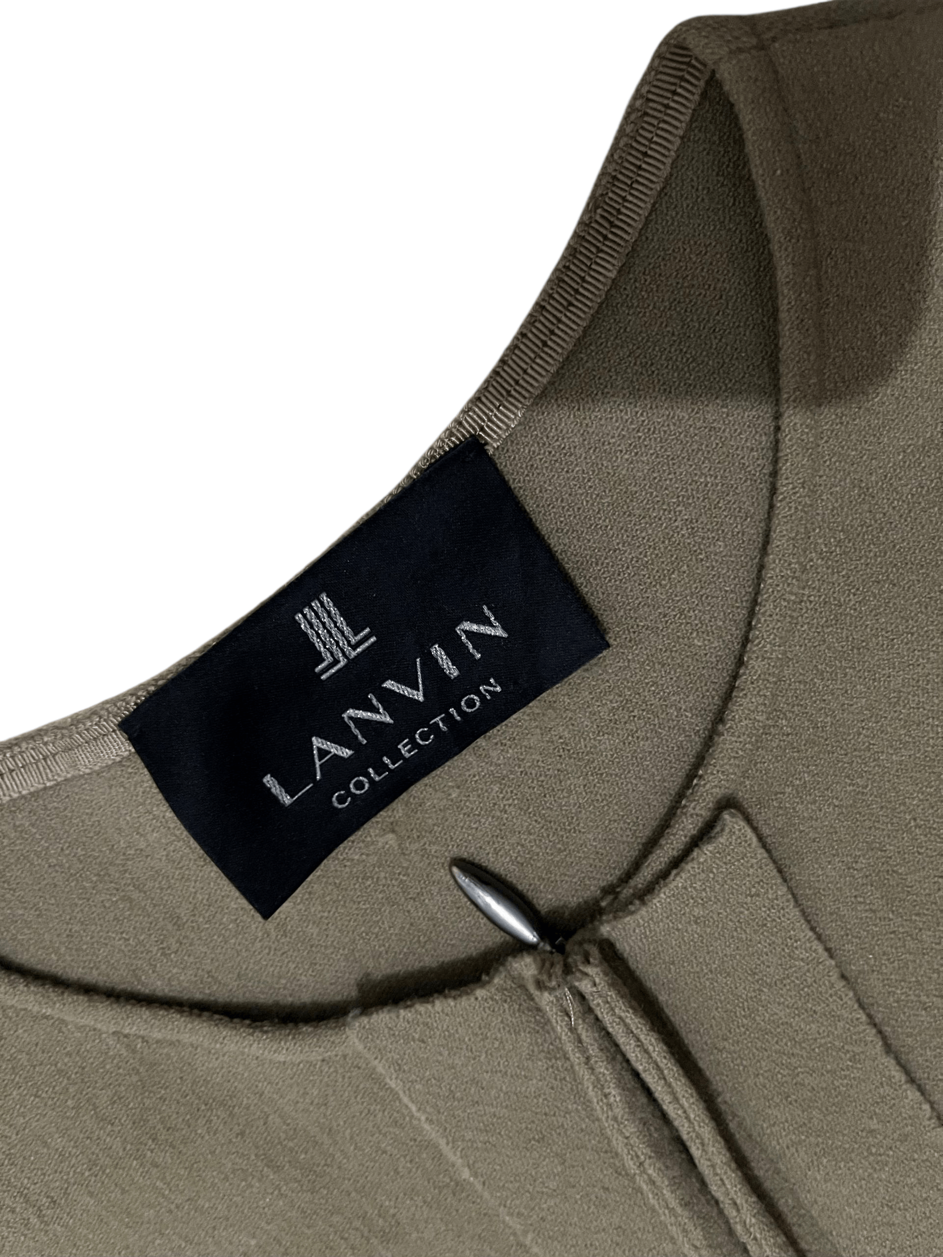 Lanvin Lanvin Collection 15 Taupe Collarless Structured Knit Jacket Size M / US 6-8 / IT 42-44 - 5 Thumbnail