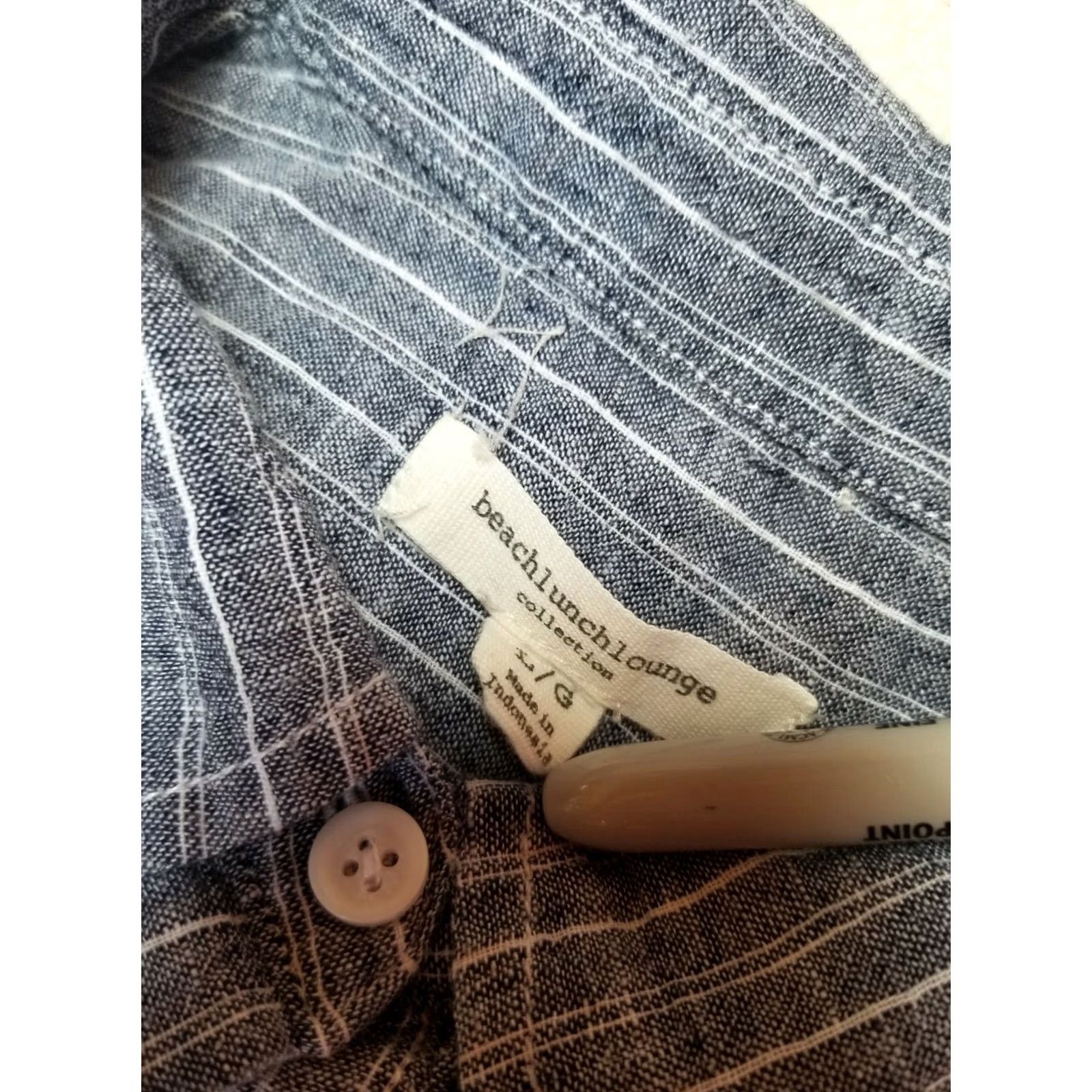 Vintage BeachLunchLounge Blue Striped Sleeveless Button-Up Top Large Size L Casual Size L / US 10 / IT 46 - 3 Thumbnail