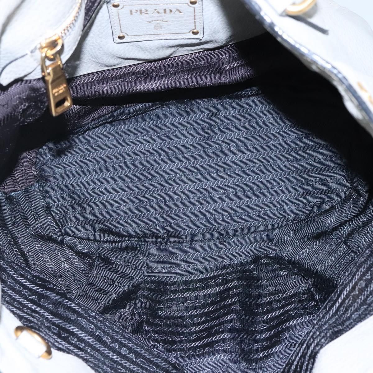 Prada PRADA Hand Bag Leather Gray Size ONE SIZE - 9 Thumbnail