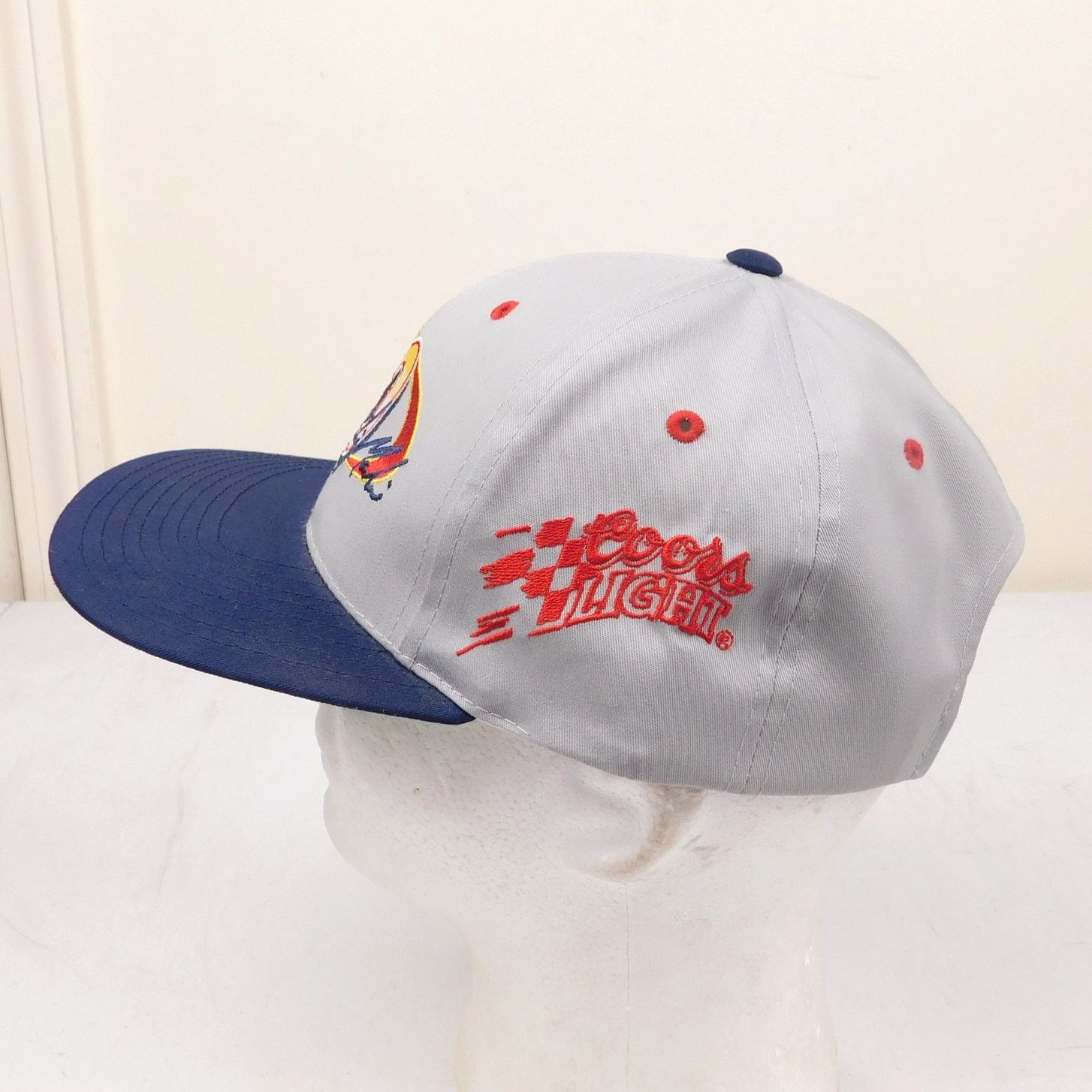 NASCAR 90s Coors Light Sterling Marlin NASCAR Hat Gray Snapback Size ONE SIZE - 3 Thumbnail