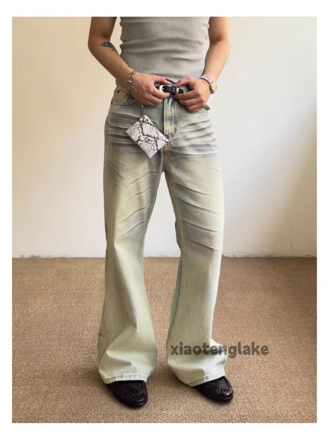 Jean Zx junyawatanabe Prada style distressed flared rusty jeans Size US 30 / EU 46 - 8 Thumbnail