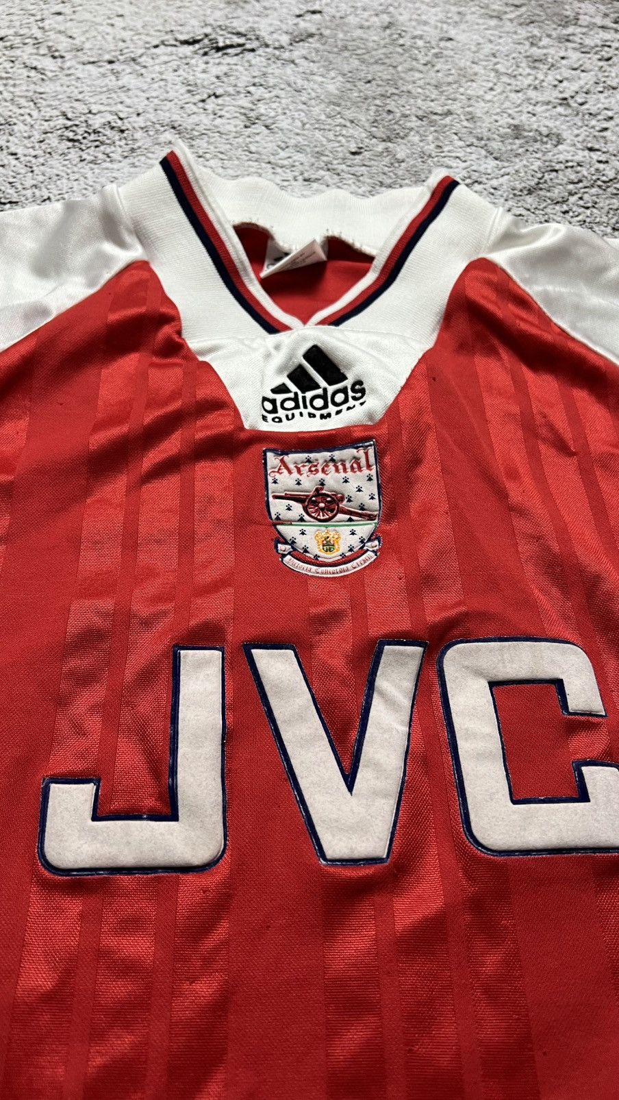 Adidas 1992-1994 Arsenal London adidas equipment vintage jersey Size US S / EU 44-46 / 1 - 4 Thumbnail