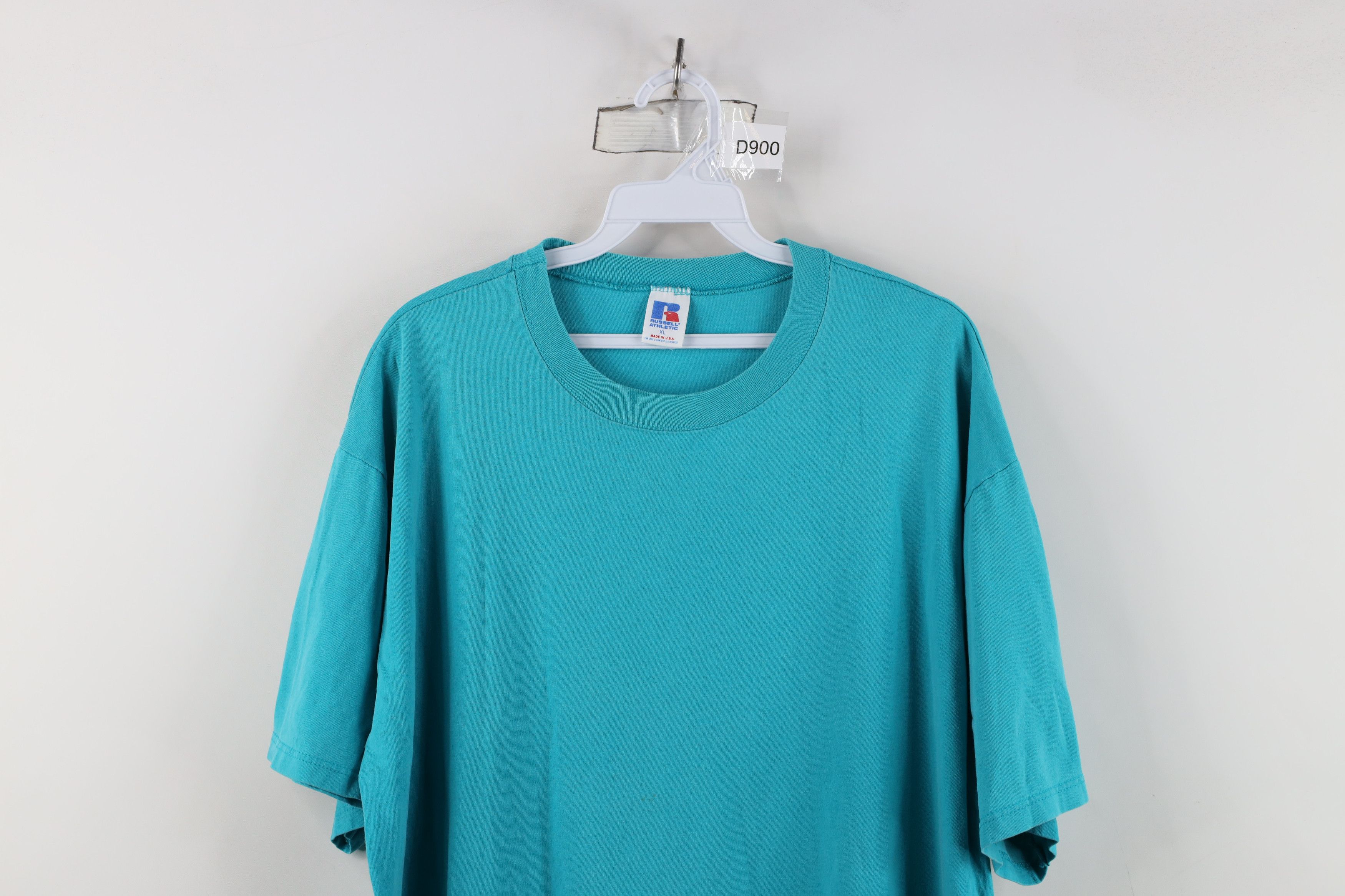 Russell Athletic Vintage 90s Russell Athletic Blank Cotton T-Shirt Blue USA Size US XL / EU 56 / 4 - 2 Thumbnail