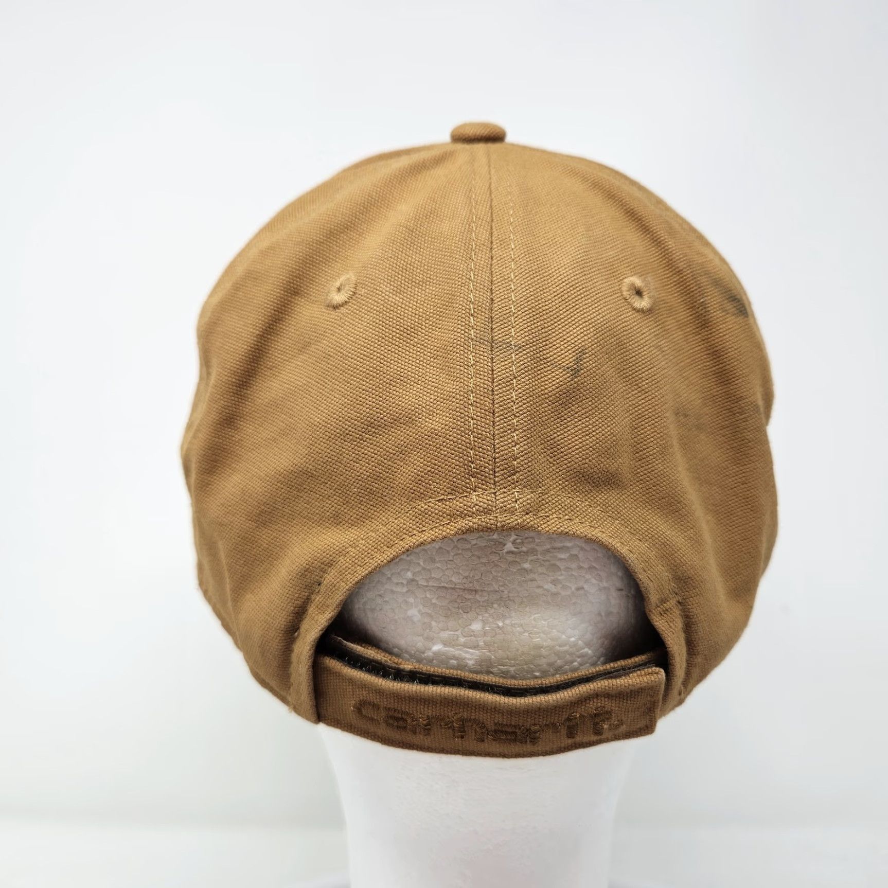 Carhartt Carhartt Hat Cap Strap Back Canvas Patch Workwear Distressed Men's Workwear Used Hat Size ONE SIZE - 4 Thumbnail