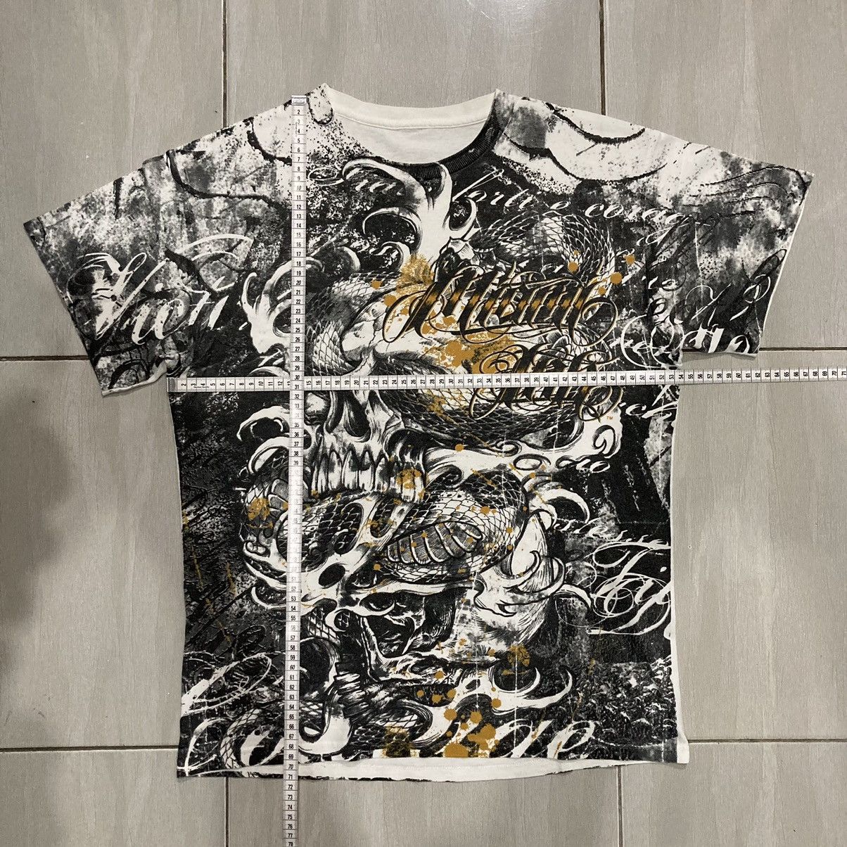 Affliction Miami Ink Tattoo Full All Over Print Damn Sick Graphic Size US L / EU 52-54 / 3 - 15 Thumbnail