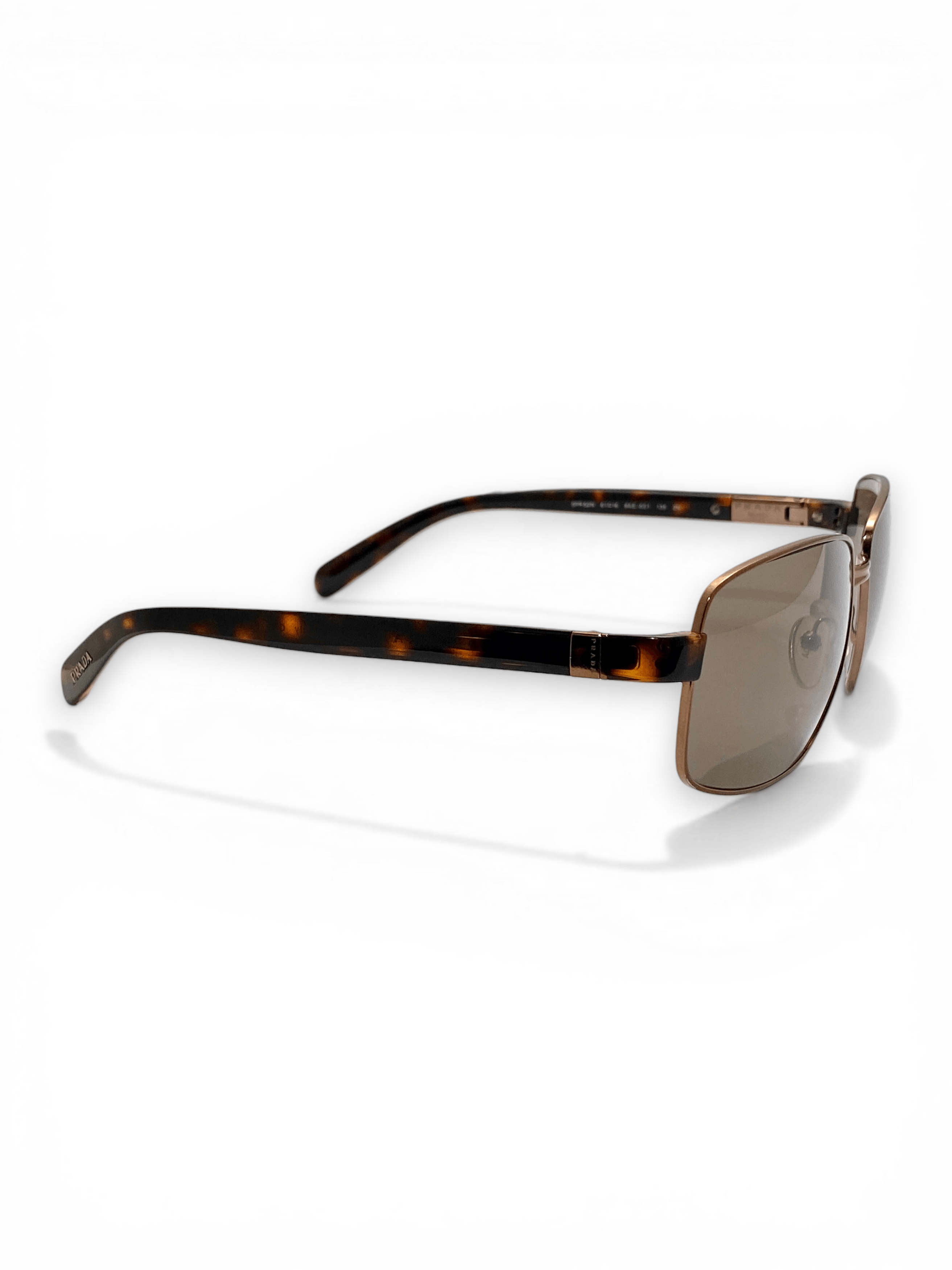 Prada Prada Logo Rectangular Aviator Sunglasses Vintage Y2K Size ONE SIZE - 5 Thumbnail