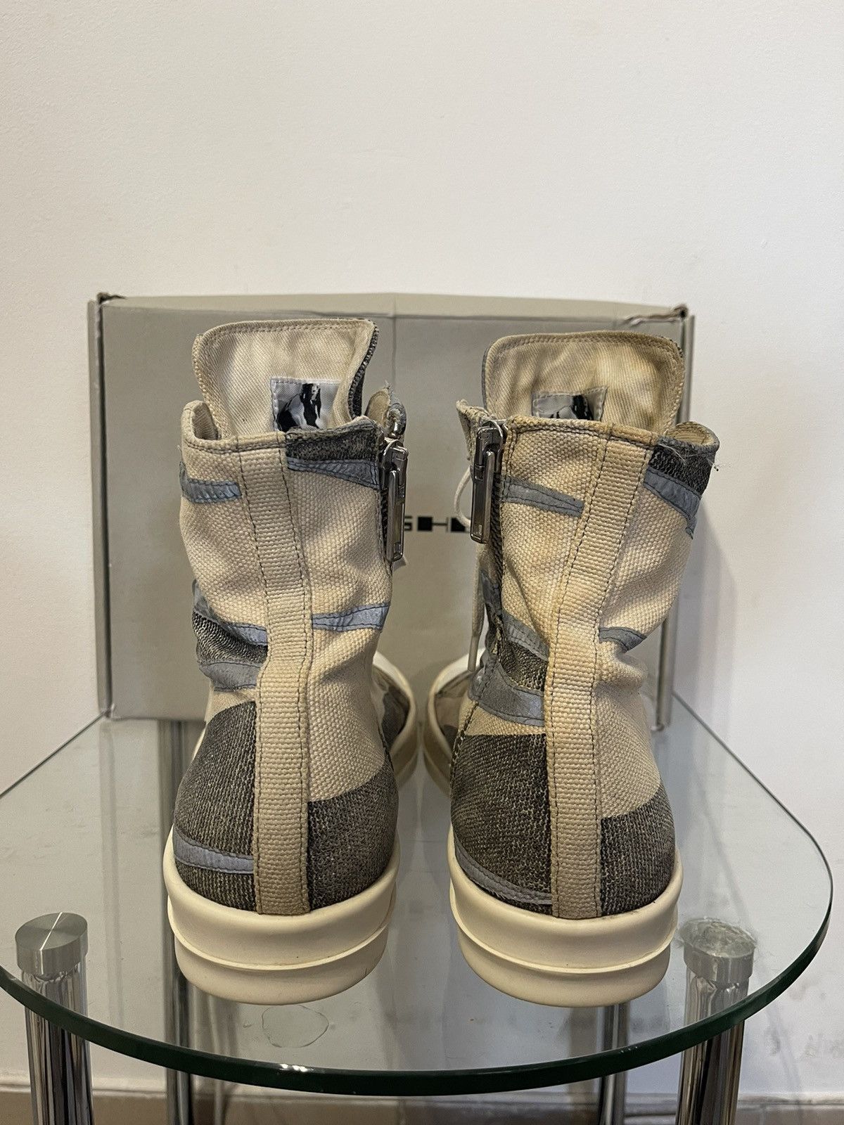 Rick Owens Rick Owens Drkshdw 2015 Reflective 3M Ramones High Size US 9.5 / EU 42-43 - 4 Thumbnail