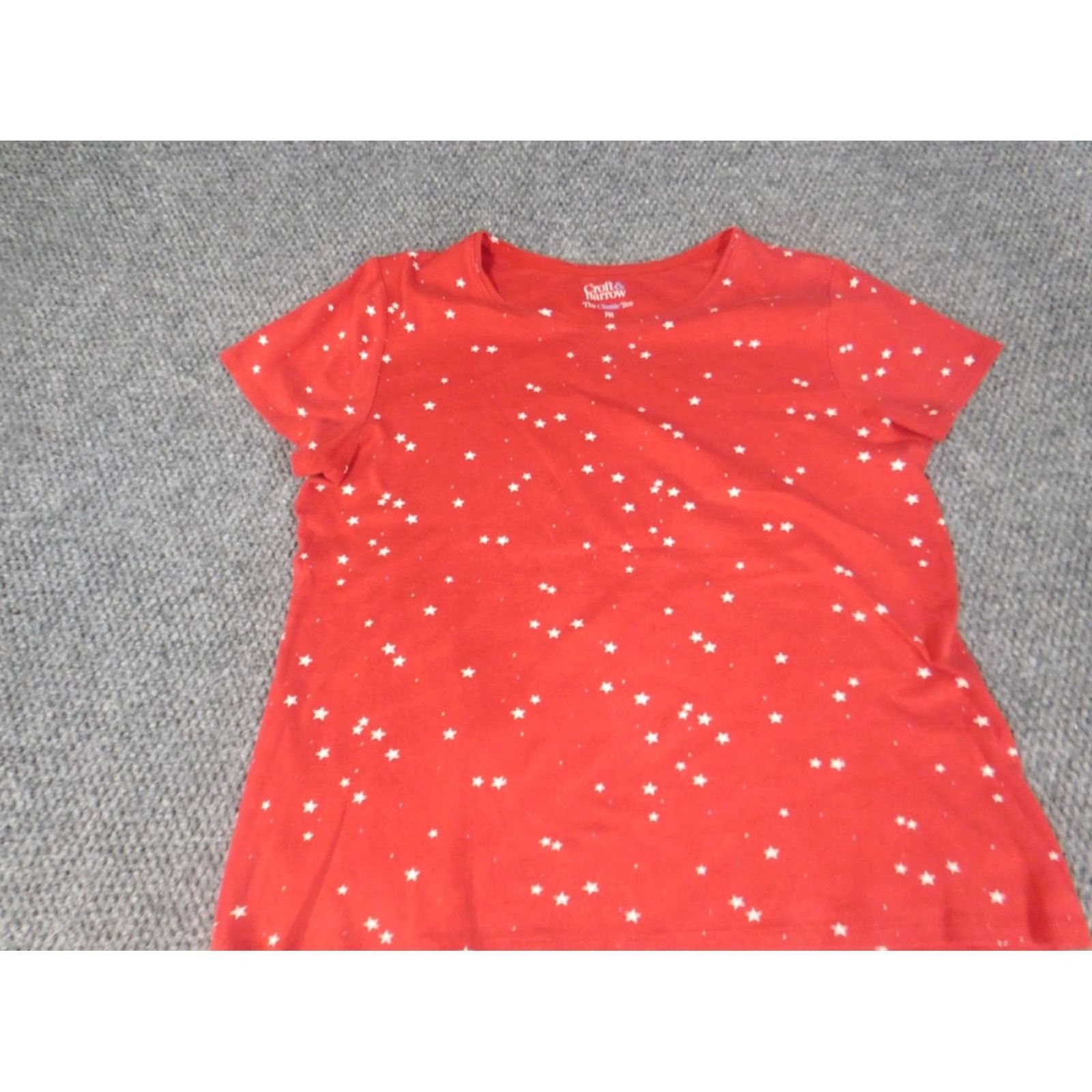 Croft & Barrow Croft & Barrow Womens Shirt PM petites Red Stars tee Shirt Mens? Size M / US 6-8 / IT 42-44 - 4 Thumbnail