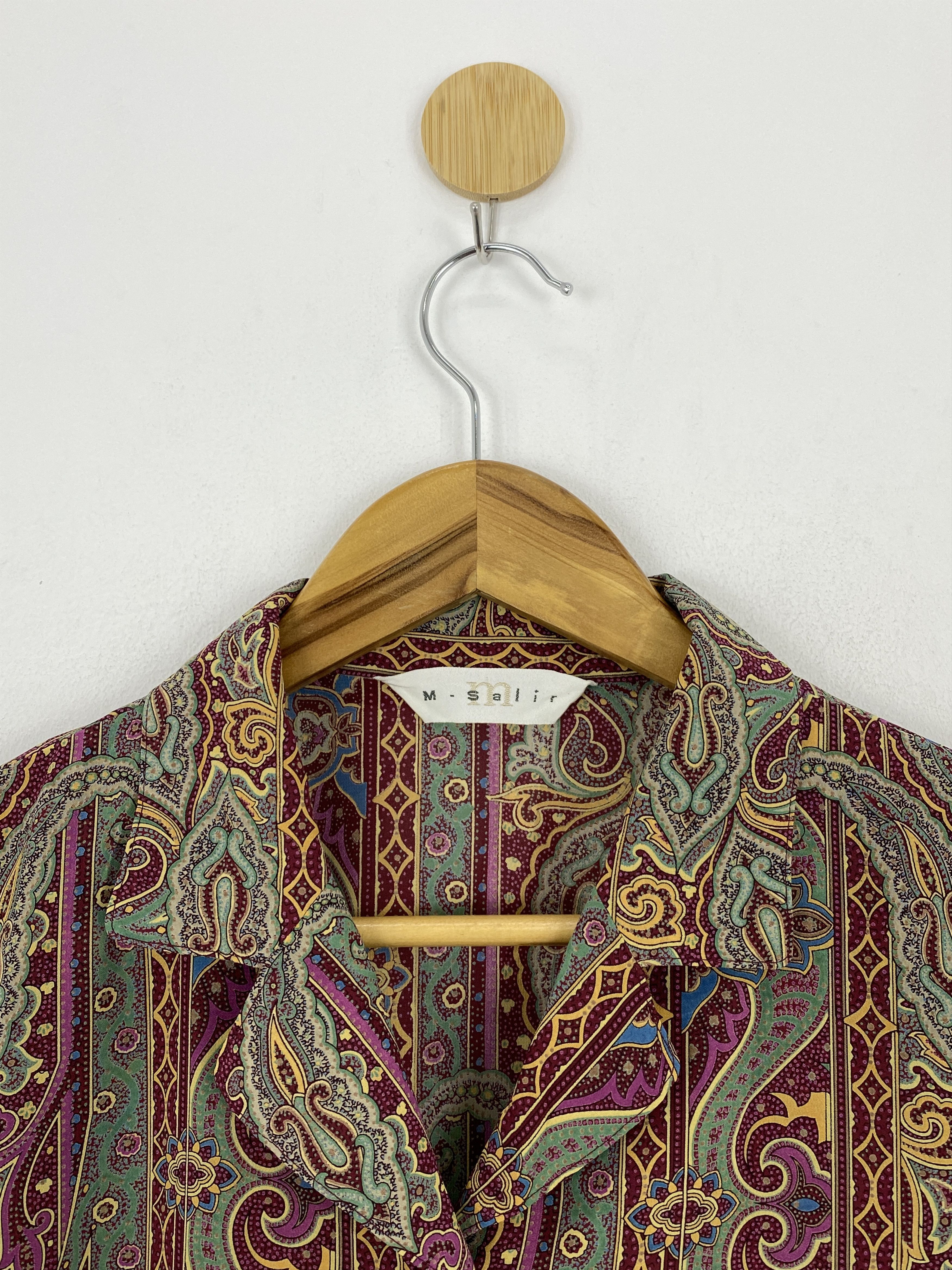 Japanese Brand × Vintage Vintage Paisley Art Modern Design Silk Shirt J1860 Size US M / EU 48-50 / 2 - 7 Thumbnail