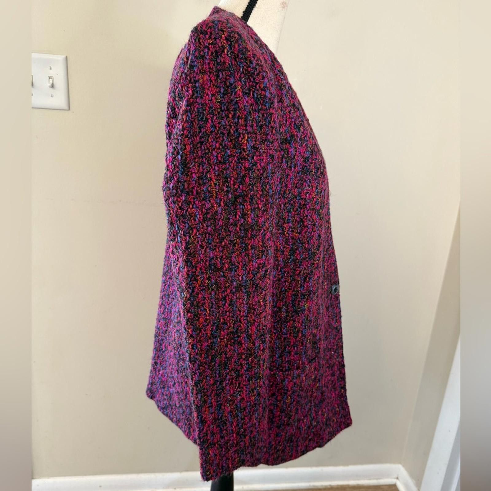 Other Complements knit blazer textured multicolored pockets SZ 8 Size M / US 6-8 / IT 42-44 - 2 Thumbnail