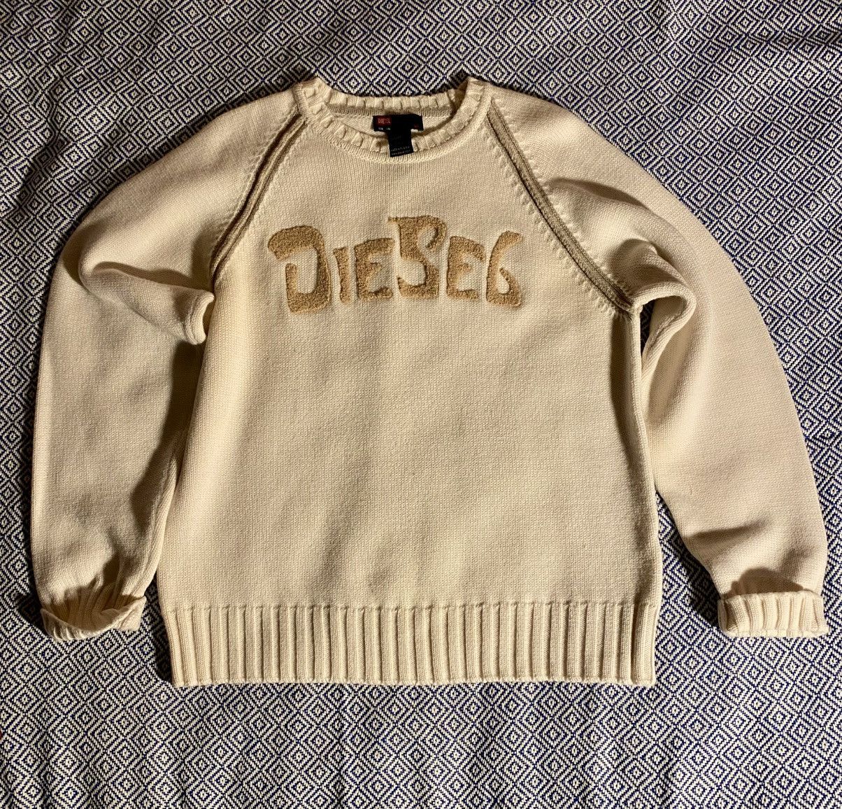 Diesel Diesel 2000's Y2K knit wool sweatshirt big logo - XXL Size US XXL / EU 58 / 5 - 1 Thumbnail
