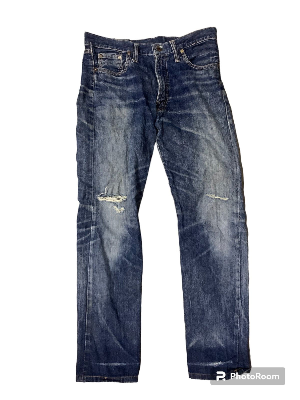 Vintage Vintage Sajego Indigo Genuine Denim Jeans Size US 33 - 1 Thumbnail