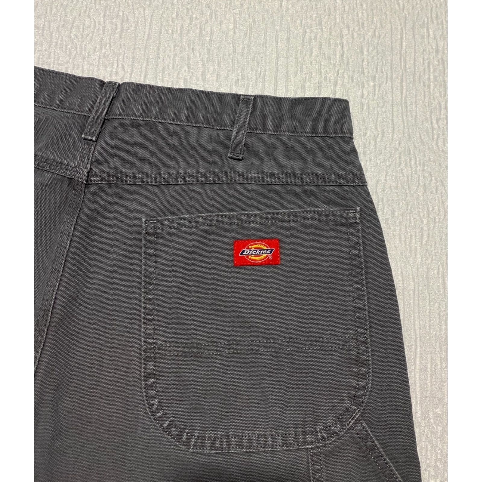 Dickies Dickies Carpenter Work Pants Men's 36×30 Gray | 5-Pocket Design | Relaxed Fit | Canvas Cotton Workwear Pants Size US 36 / EU 52 - 3 Thumbnail