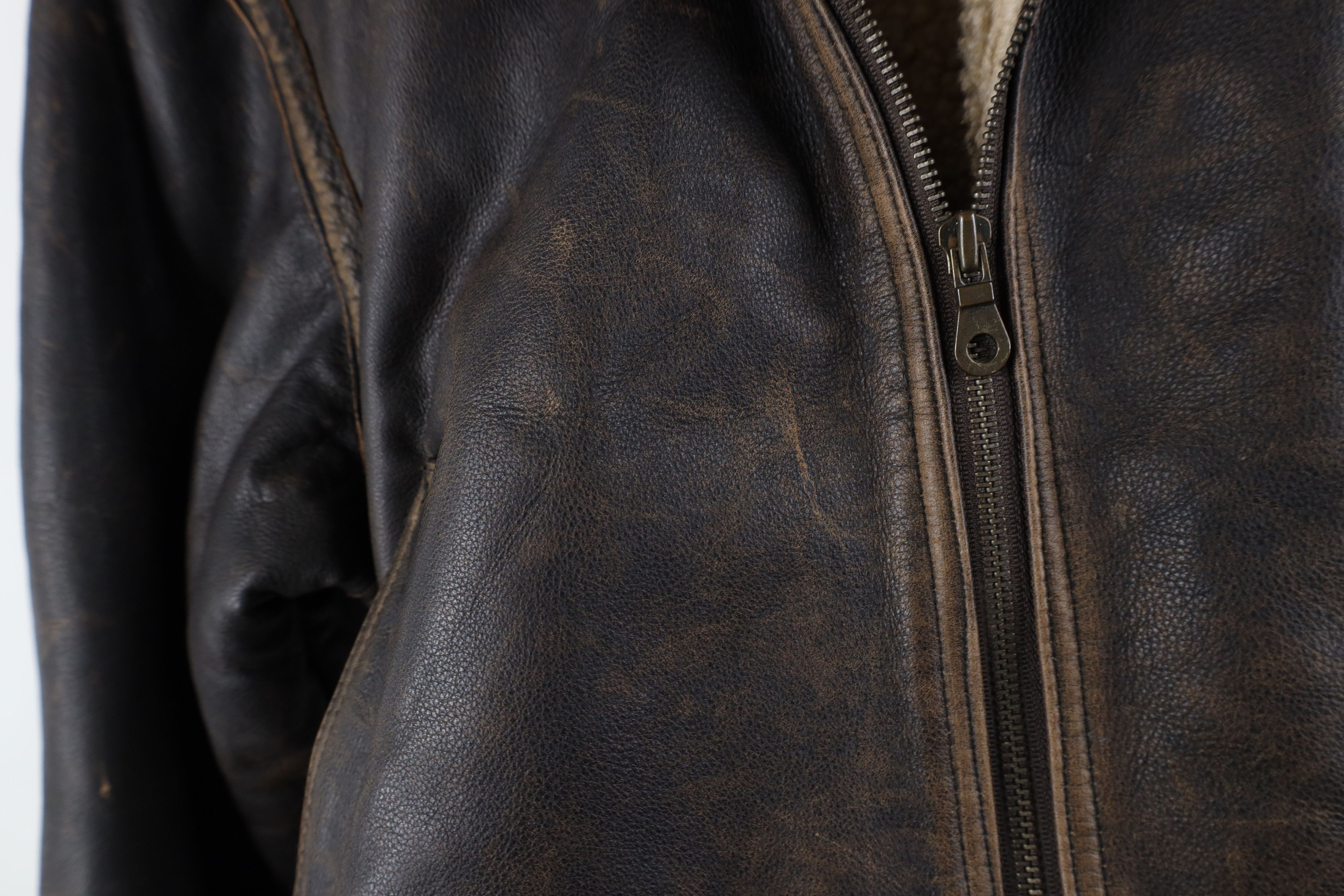 Vintage Vintage 90s Streetwear Lined Leather B3 Bomber Jacket Size S / US 4 / IT 40 - 8 Thumbnail