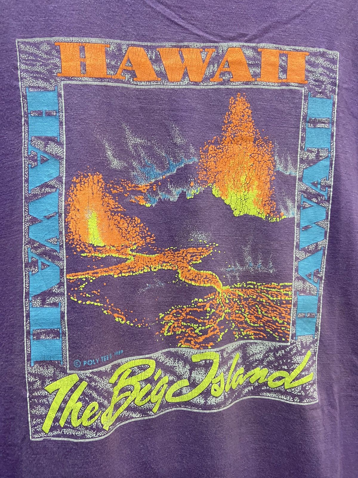 Vintage VINTAGE HAWAII THE BIG ISLAND POLY TEES 80’s SUN FADED TEE Size US XL / EU 56 / 4 - 6 Thumbnail
