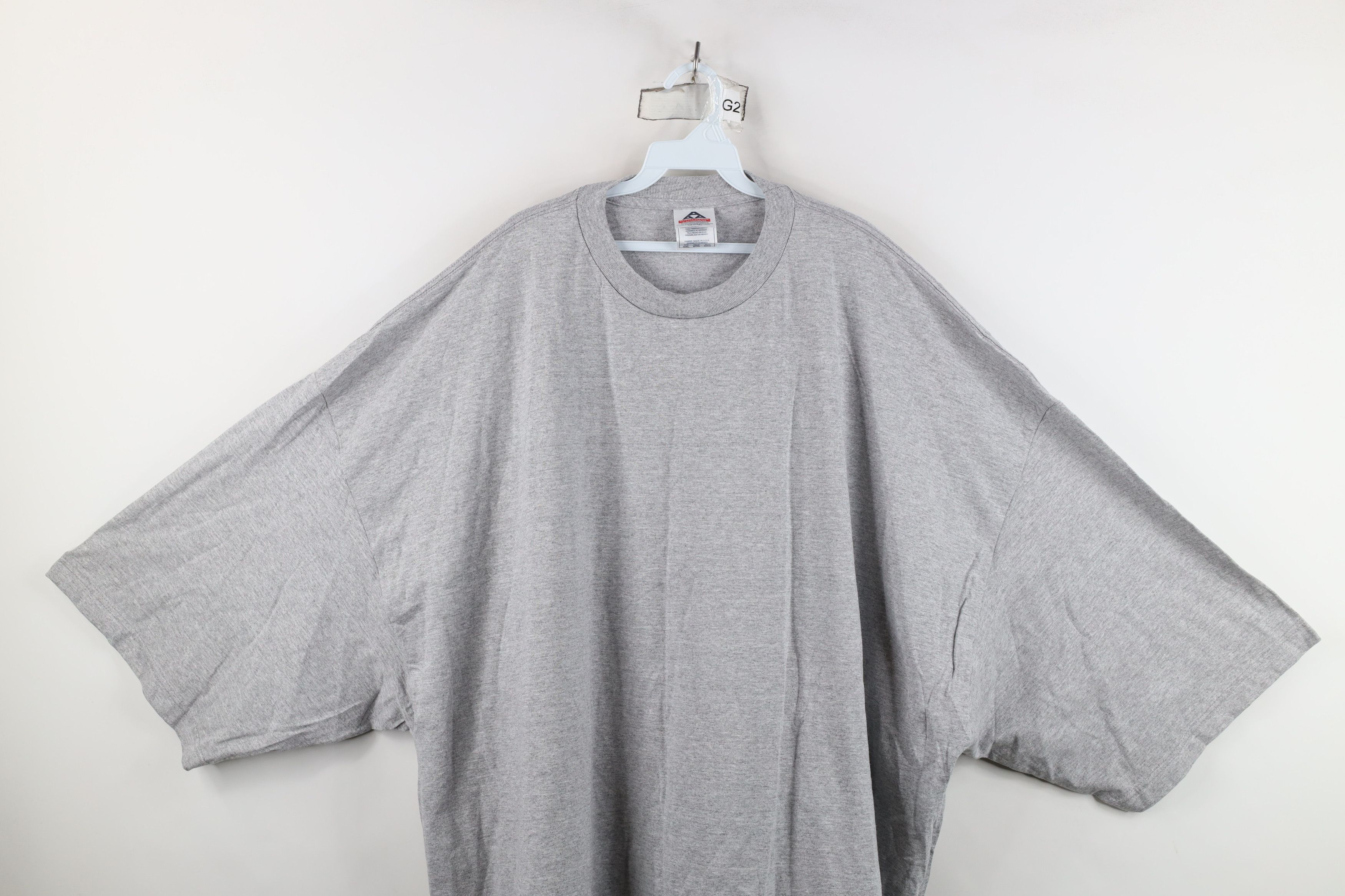 Vintage Vintage 90s Streetwear Short Sleeve T-Shirt Heather Gray Size US XXL / EU 58 / 5 - 2 Thumbnail