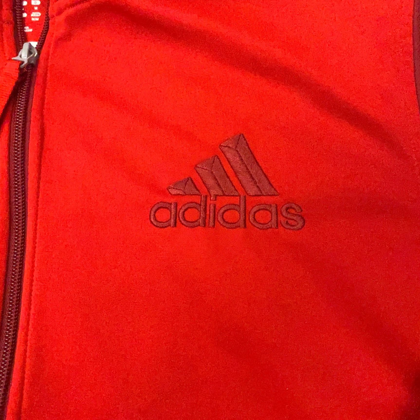 Adidas Adidas Track Jacket Climalite Mens Medium Red Full Zip Size US M / EU 48-50 / 2 - 2 Thumbnail