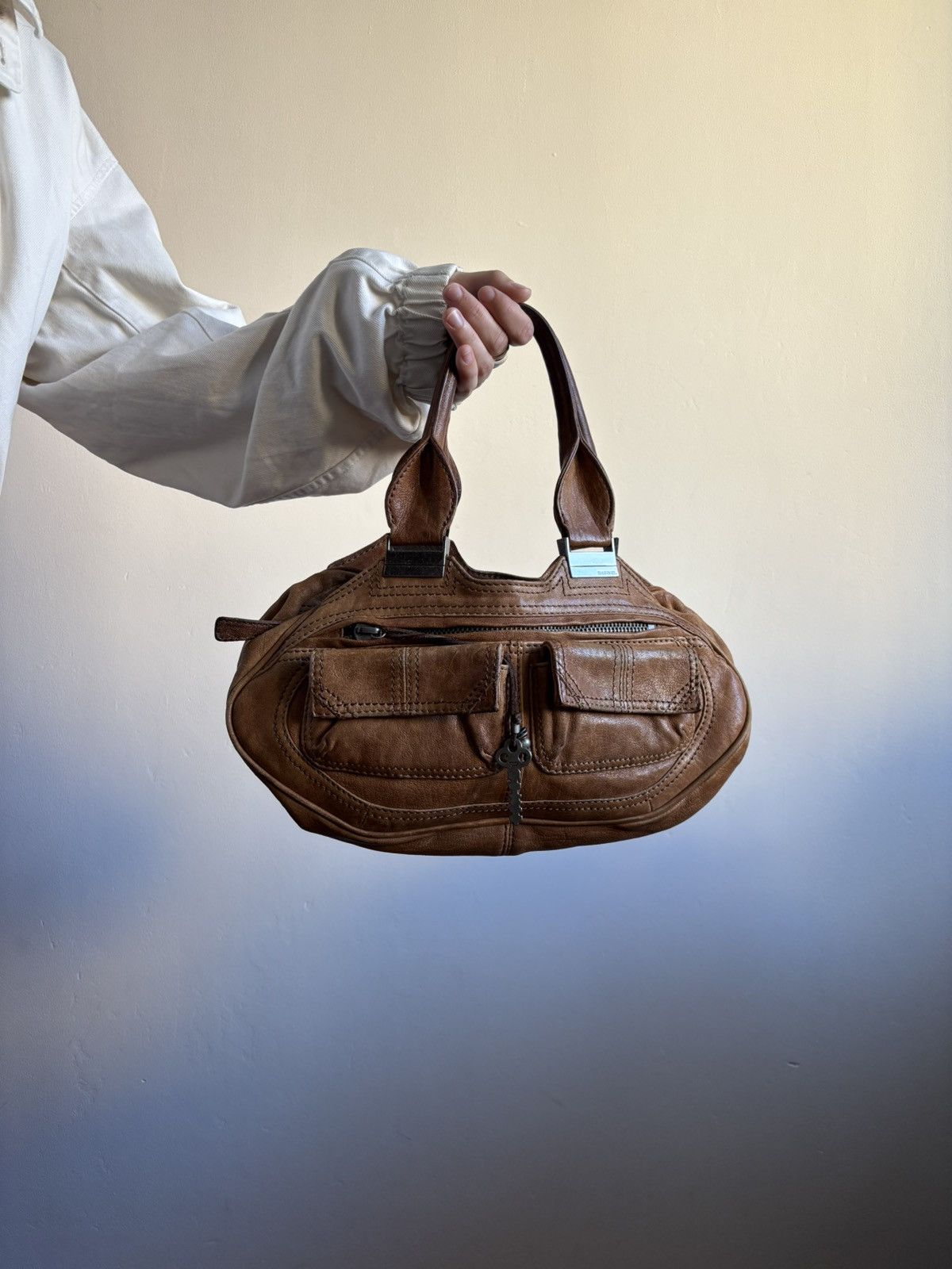 Diesel Vintage Diesel Genuine Leather Shoulder Bag Y2K rare Size ONE SIZE - 5 Thumbnail