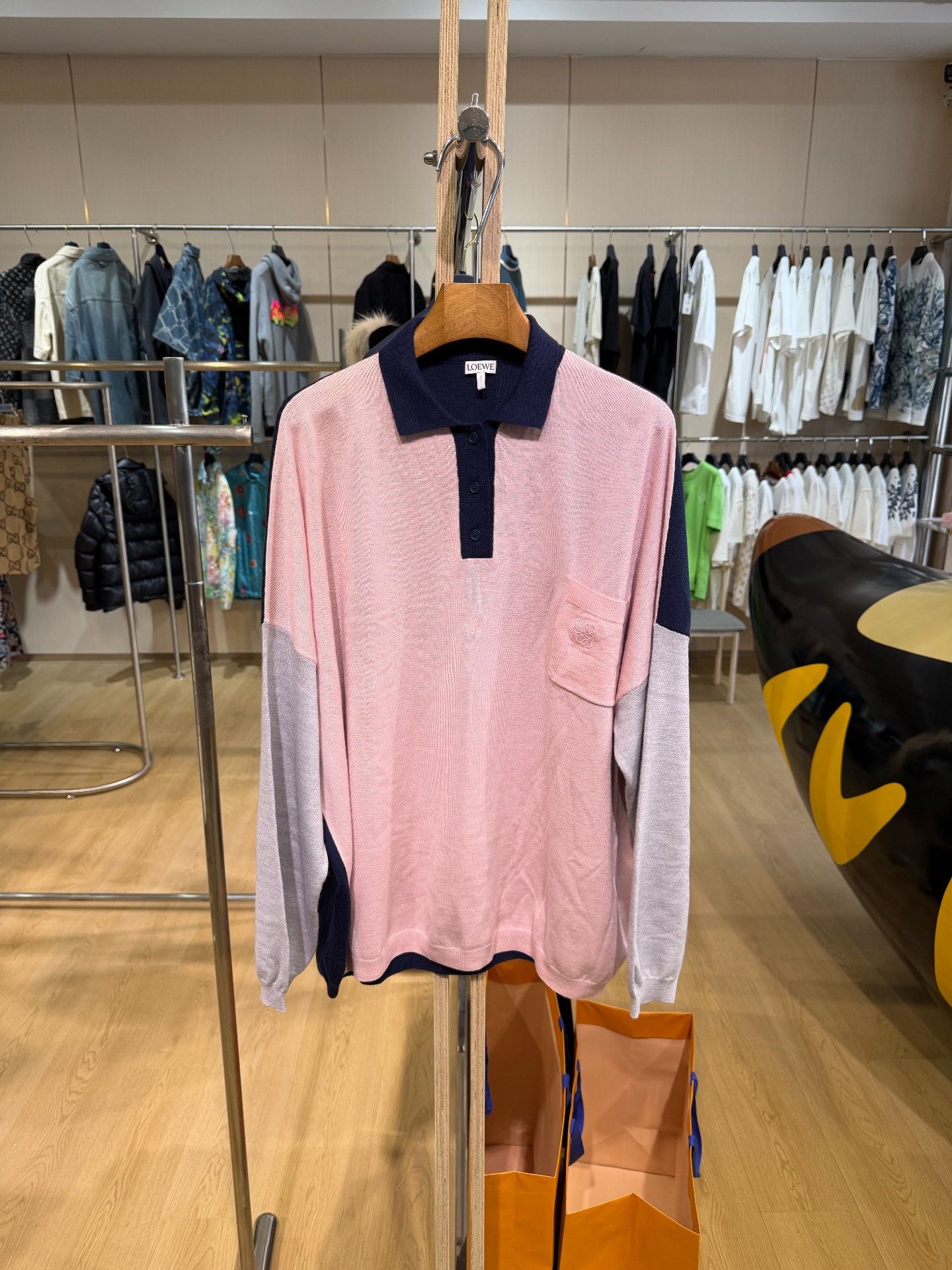 Loewe Loewe Four-color Patchwork Knit Polo Size S / US 4 / IT 40 - 1 Thumbnail