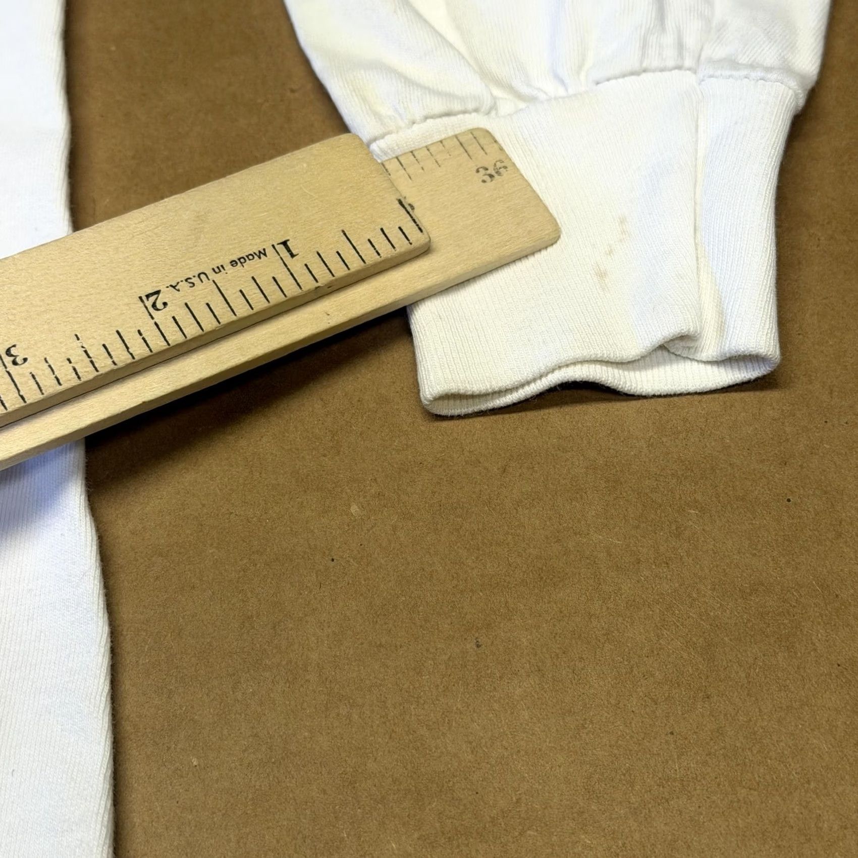 Vintage Wu Wear Shirt Mens M White Long Sleeve Crew Neck T-Shirt Basic Blank Solid Streetwear Size US M / EU 48-50 / 2 - 6 Thumbnail