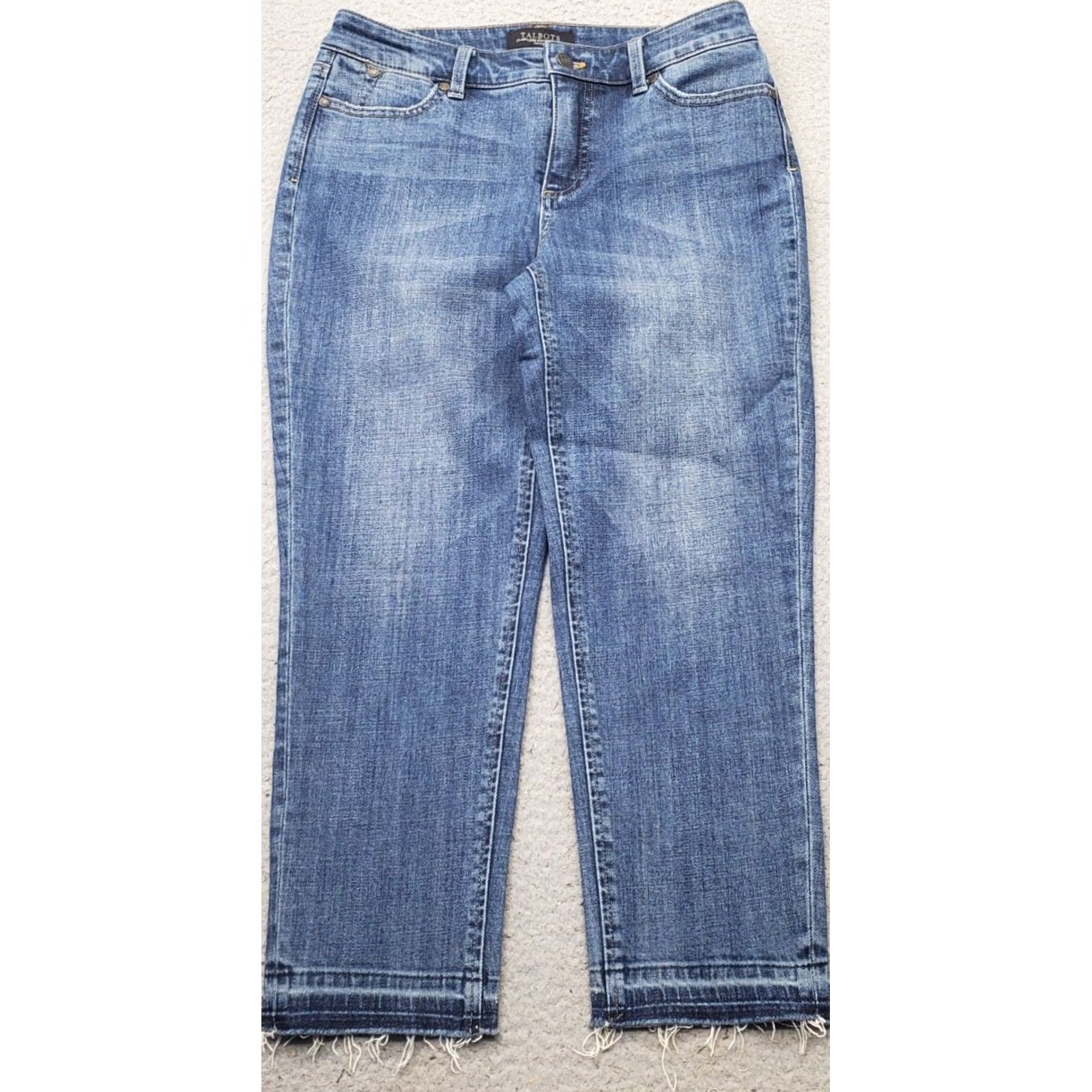 Talbots Talbots Jeans Womens 4P Blue Denim Flawless Five Pocket Streetwear Frayed Hem Jeans Womens 4P Blue Denim Five Pocket Streetwear Frayed Hem Size 27" / US 4 / IT 40 - 2 Thumbnail