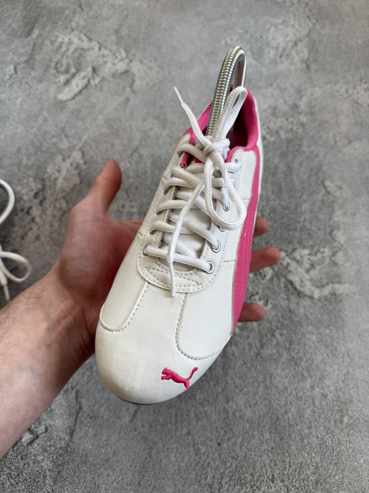 Puma Puma 39/EUR 25cm SpeedCat white & pink sneakers hi top shoes Size US 8.5 / IT 38.5 - 9 Thumbnail