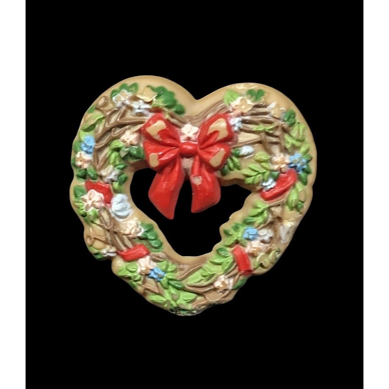 Other Vintage 1985 Hallmark Valentine's Heart Wreath Brooch Size ONE SIZE - 1 Thumbnail