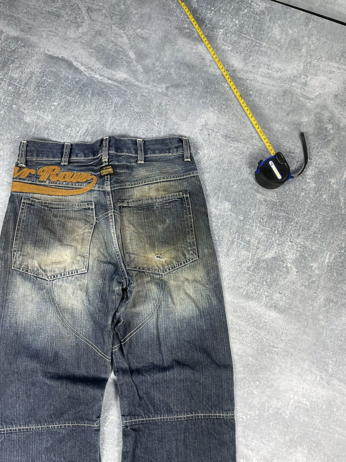 G-Star Vintage distressed BIG LOGO G Star Raw denim jeans Size US 30 / EU 46 - 4 Thumbnail
