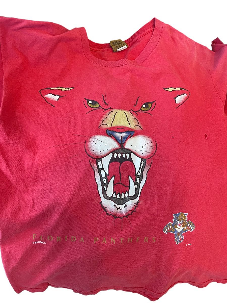Nutmeg Vintage 90s Nutmeg Mills Florida Panthers T-shirt Size US XL / EU 56 / 4 - 3 Thumbnail