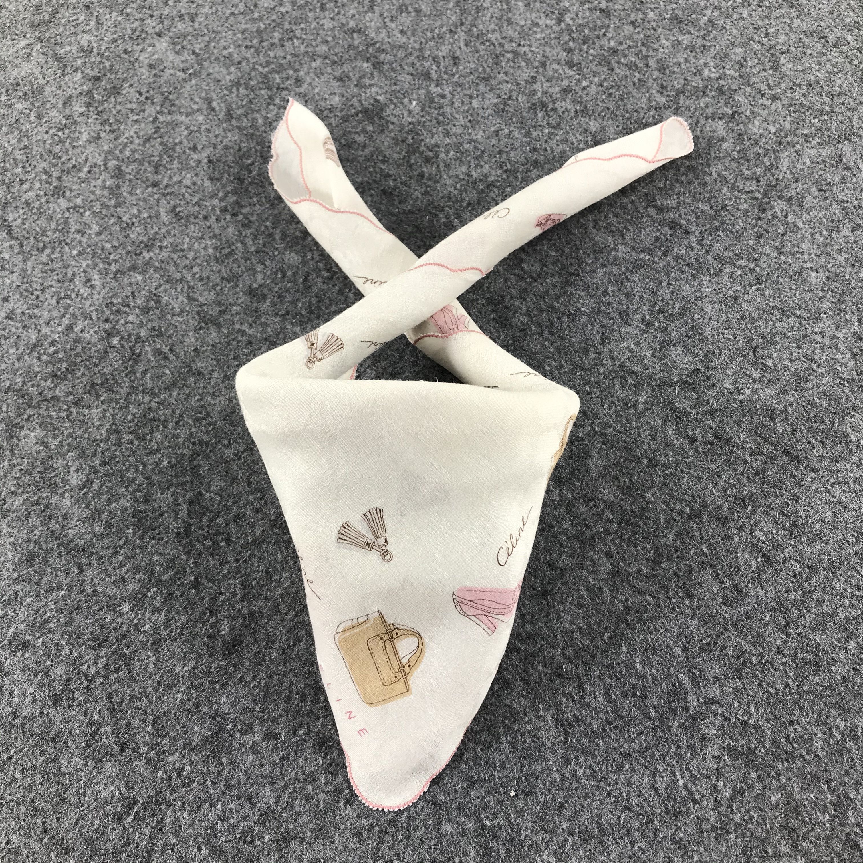 Celine Celine Luxury Handkerchief Neckerchief Bandana H217 Size ONE SIZE - 2 Thumbnail