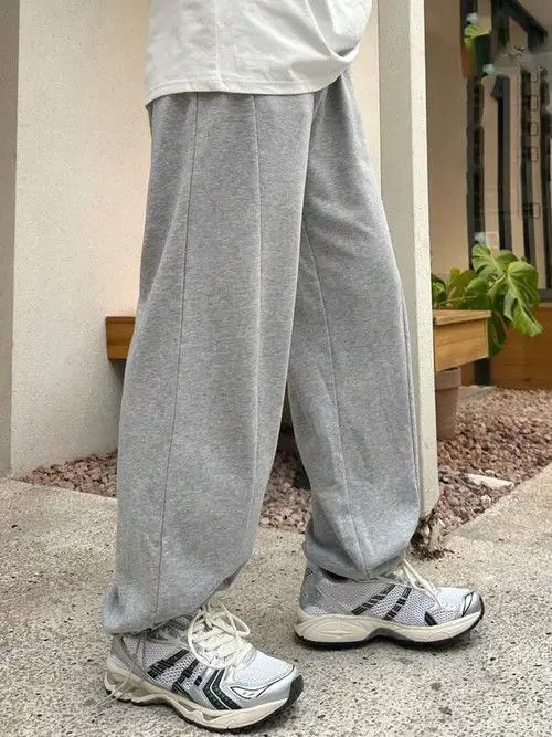 Japanese Brand × Vintage Grey loose fit sweatpants baggy Size US 34 / EU 50 - 3 Thumbnail