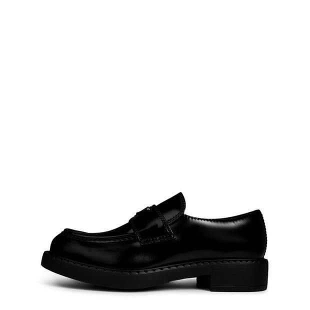 Prada Men'S Chocolate Leather Loafers Size US 9 / EU 42 - 3 Thumbnail